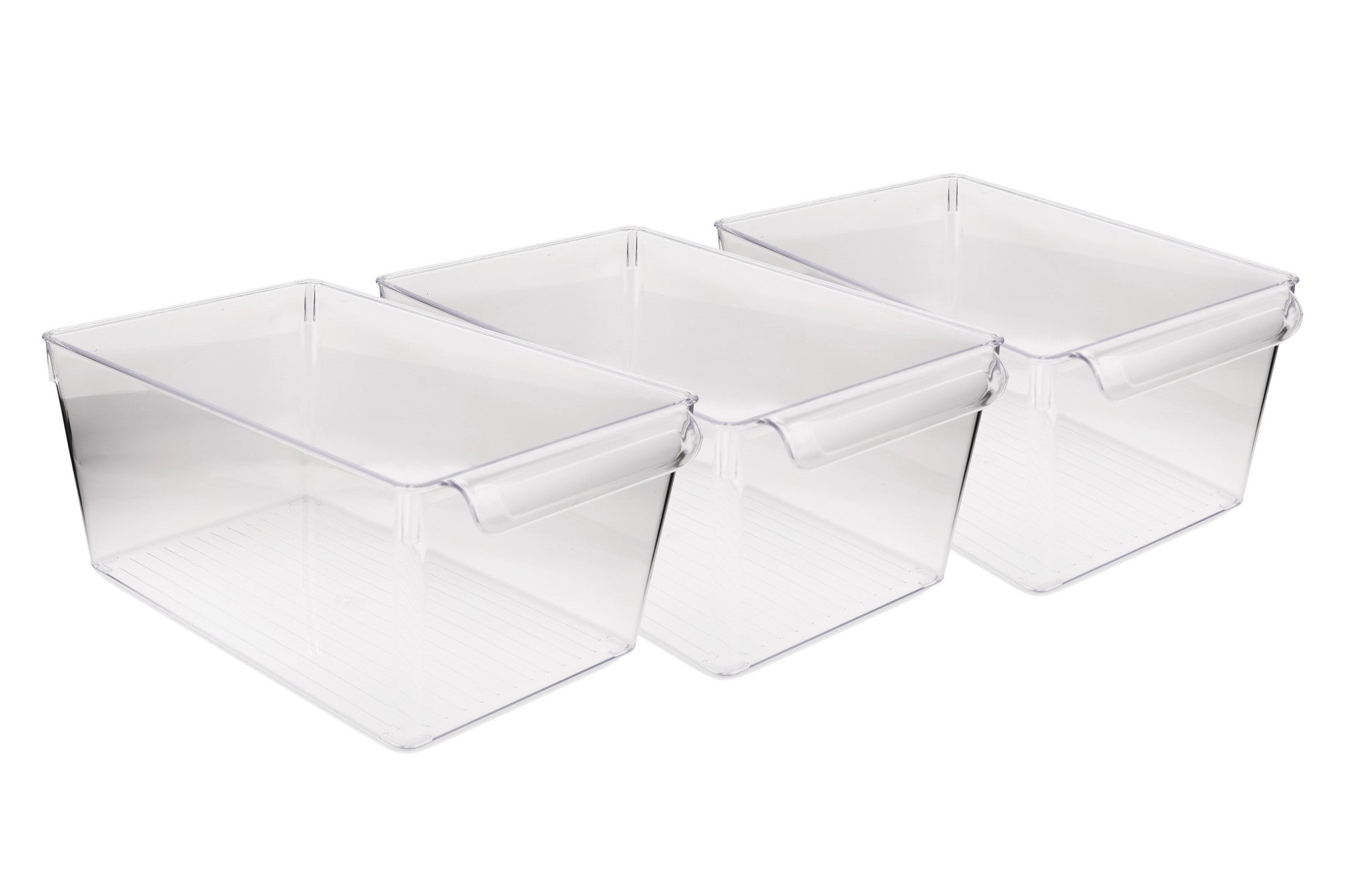 Conjunto organizador de frigorífico – 20 x 32.5 x 14 cm – Transparente – Plástico
