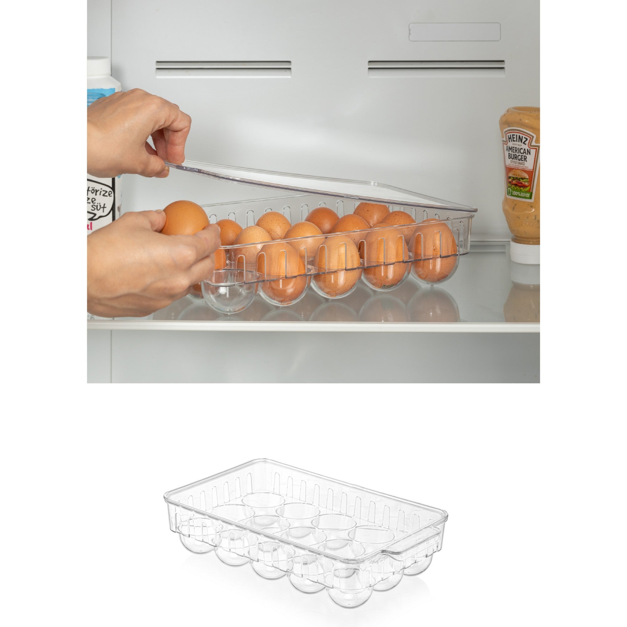 Organizador de geladeira-Ak807-Transparente
