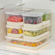 Conjunto organizador de geladeira (7 peças)-4A2B1C-Cinza