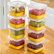 Conjunto organizador de geladeira (8 peças)-8A-Amarelo