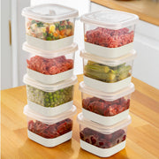 Conjunto organizador de frigorífico – 10.8 x 10.8 x 8 cm – Cinzento – Plástico