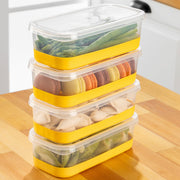 Conjunto organizador de frigorífico – 10.5 x 21.5 x 6.5 cm – Amarelo – Plástico