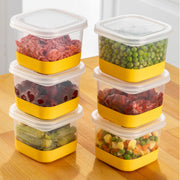 Conjunto organizador de geladeira (6 peças)-6A-Amarelo