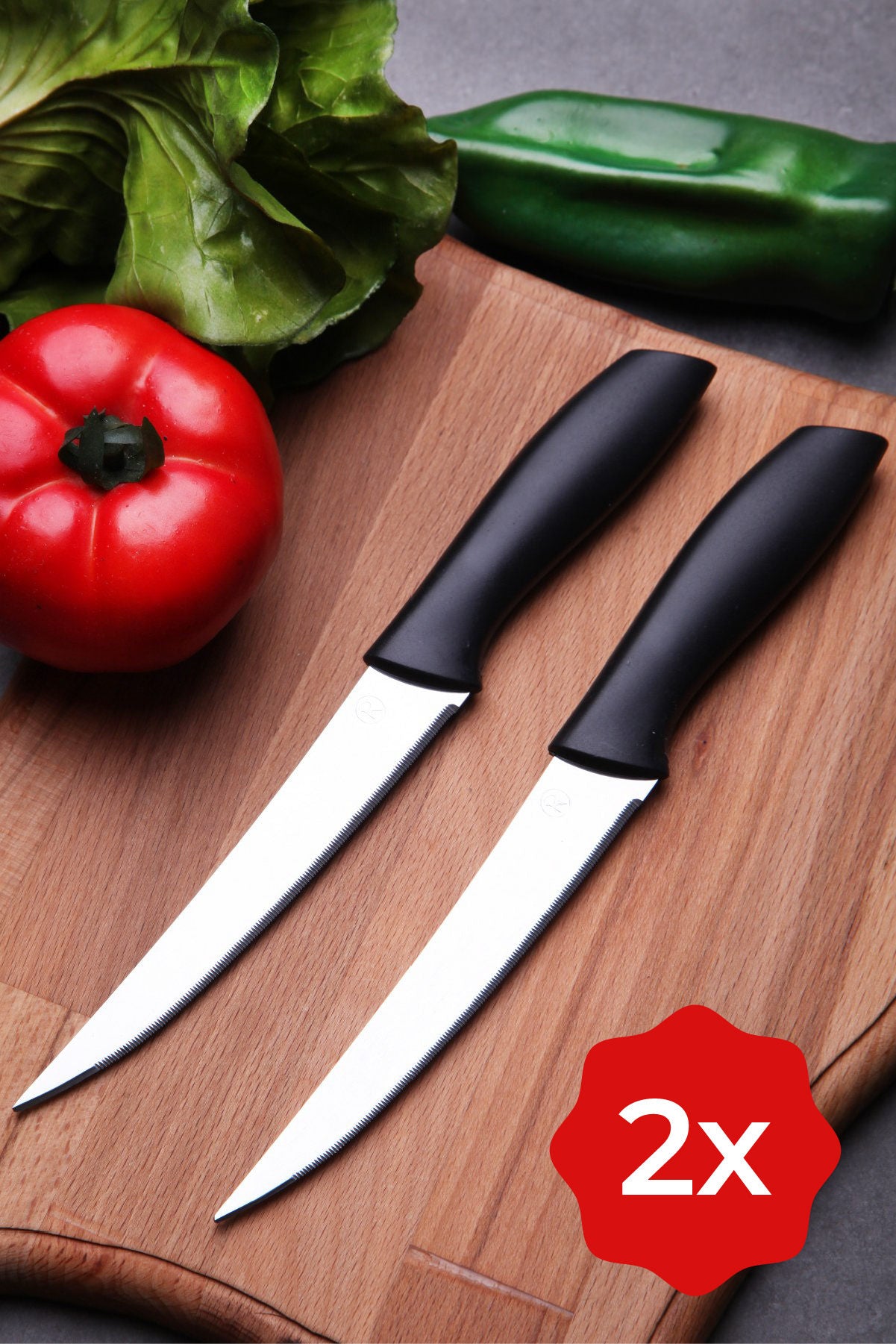 Conjunto de facas (2 peças)-Chef-Preto
Prata