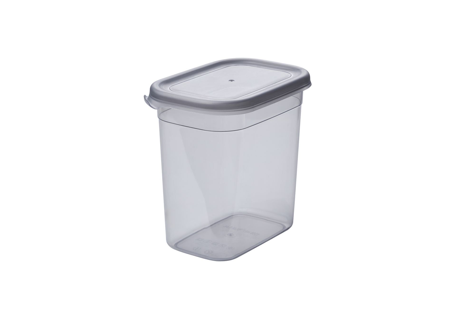 Conjunto de caixas de armazenamento – 14 x 14 x 10 cm / 1150 ml e 10.5 x 10.5 x 9 cm / 1500 ml – Antracite – Plástico