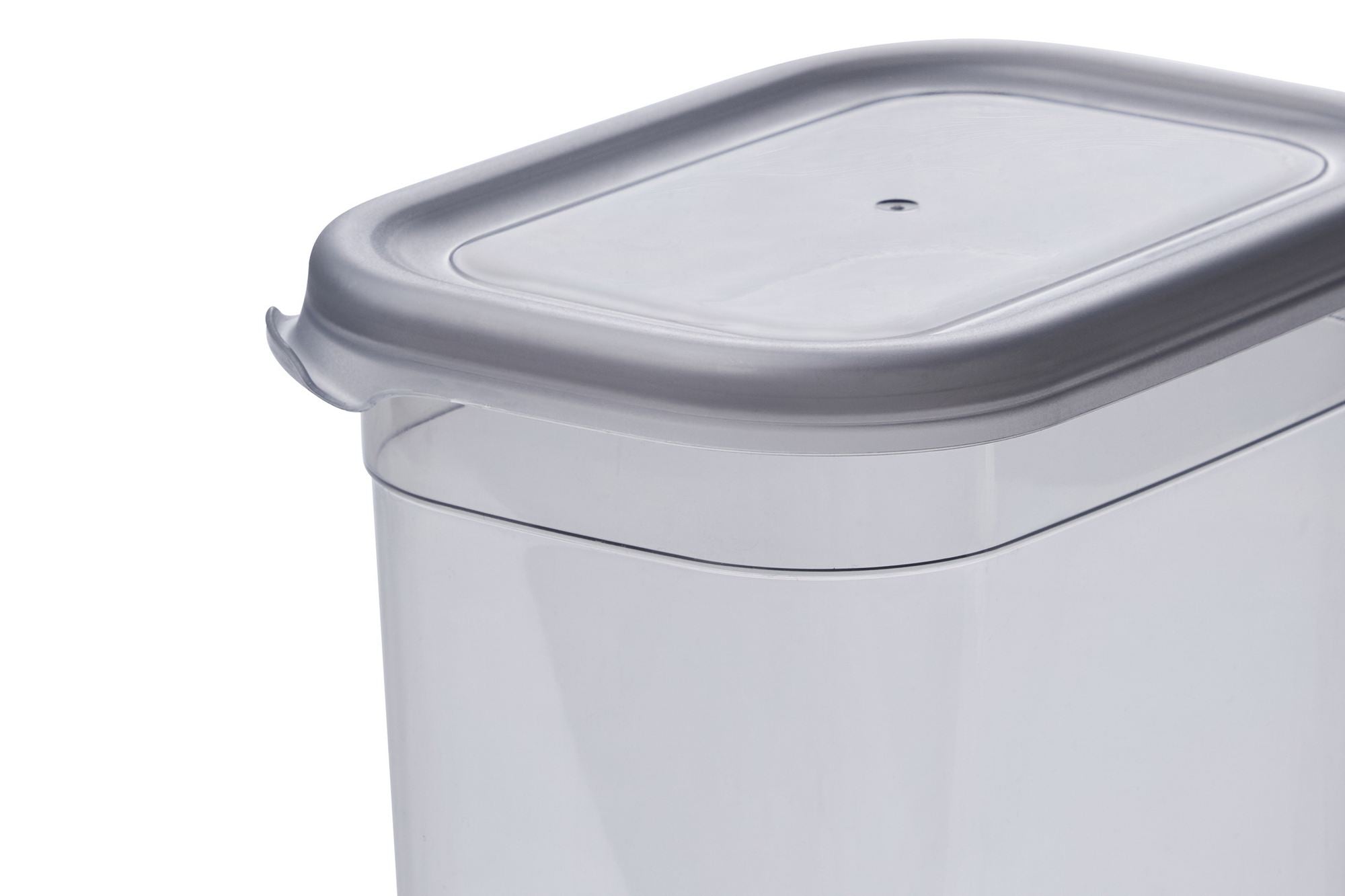 Conjunto de caixas de armazenamento – 14 x 14 x 10 cm / 1150 ml e 10.5 x 10.5 x 9 cm / 1500 ml – Antracite – Plástico