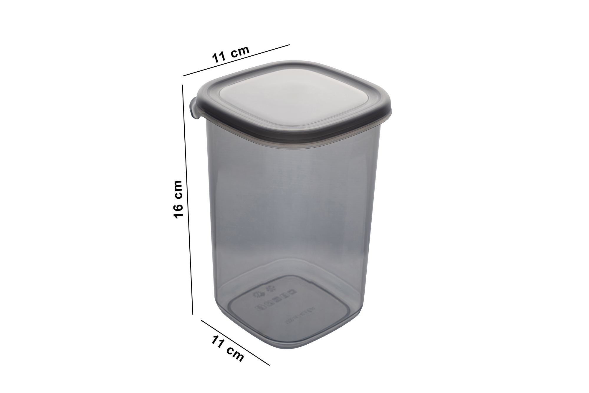 Conjunto de caixas de armazenamento – 10 x 10 x 16.5 cm – Antracite – Plástico