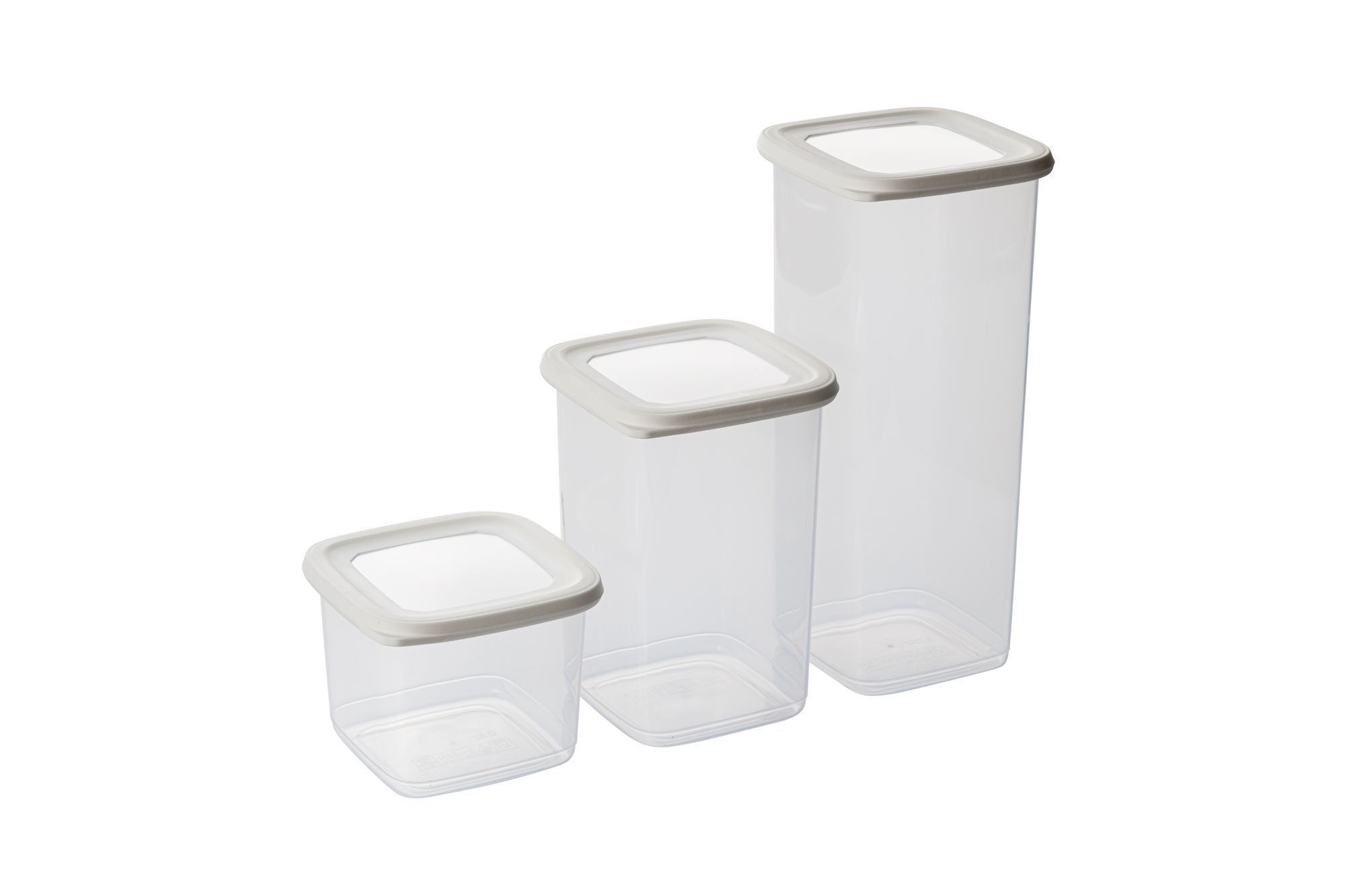 Conjunto de caixas de armazenamento (15 peças)-BNMPOLYWS15-Branco