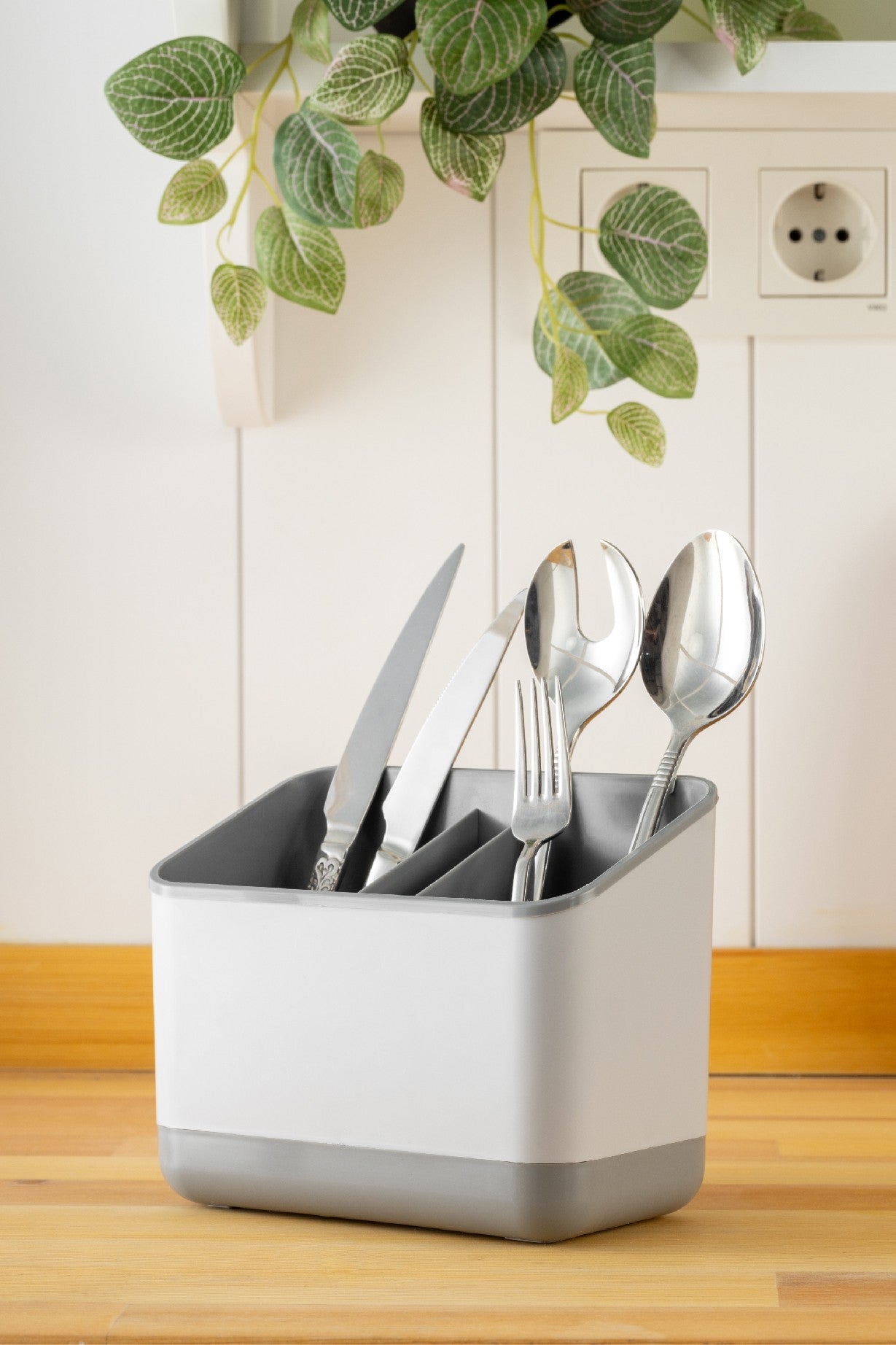 Organizador de plástico – 16.5 x 10 x 14 cm – Cinzento