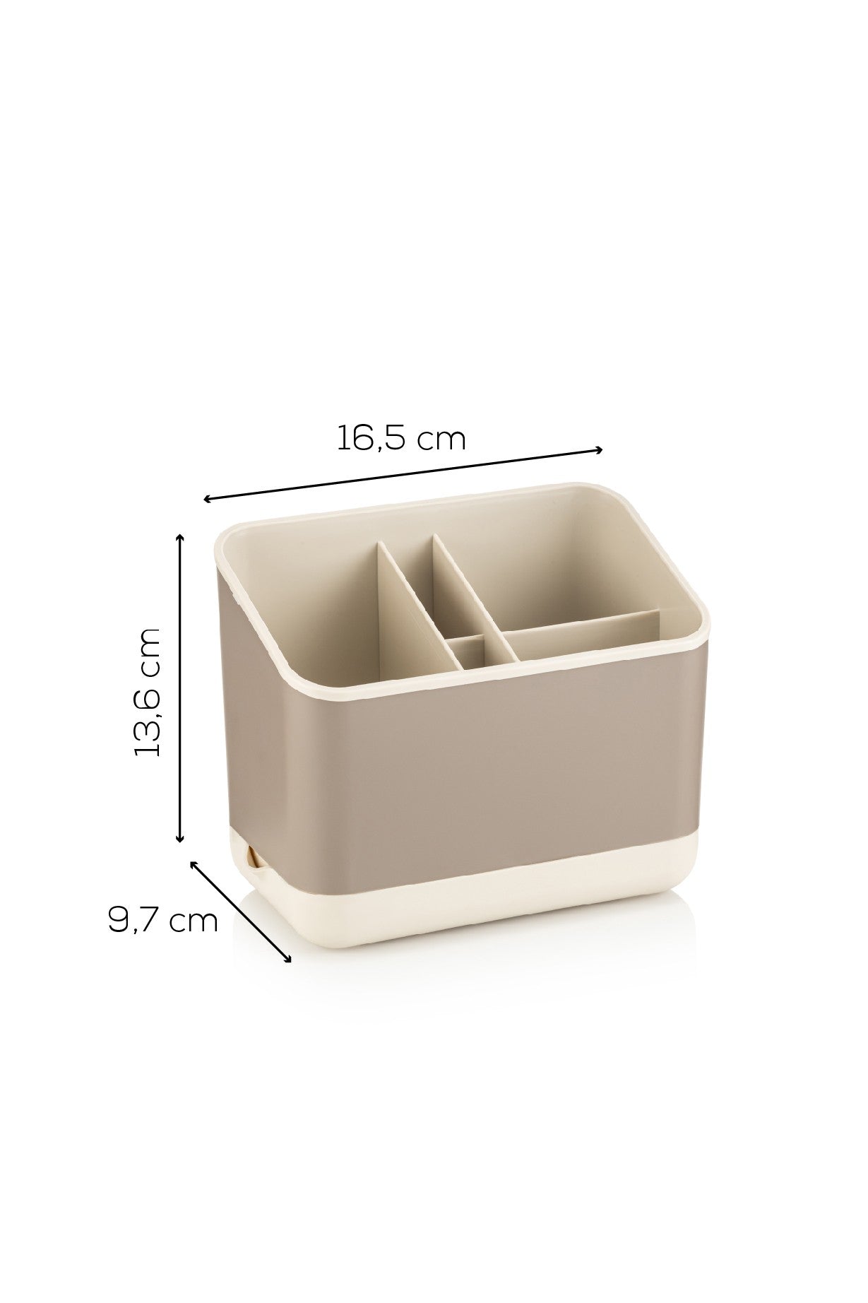 Organizador – 16,5 x 10 x 14 cm – Bege – Plástico