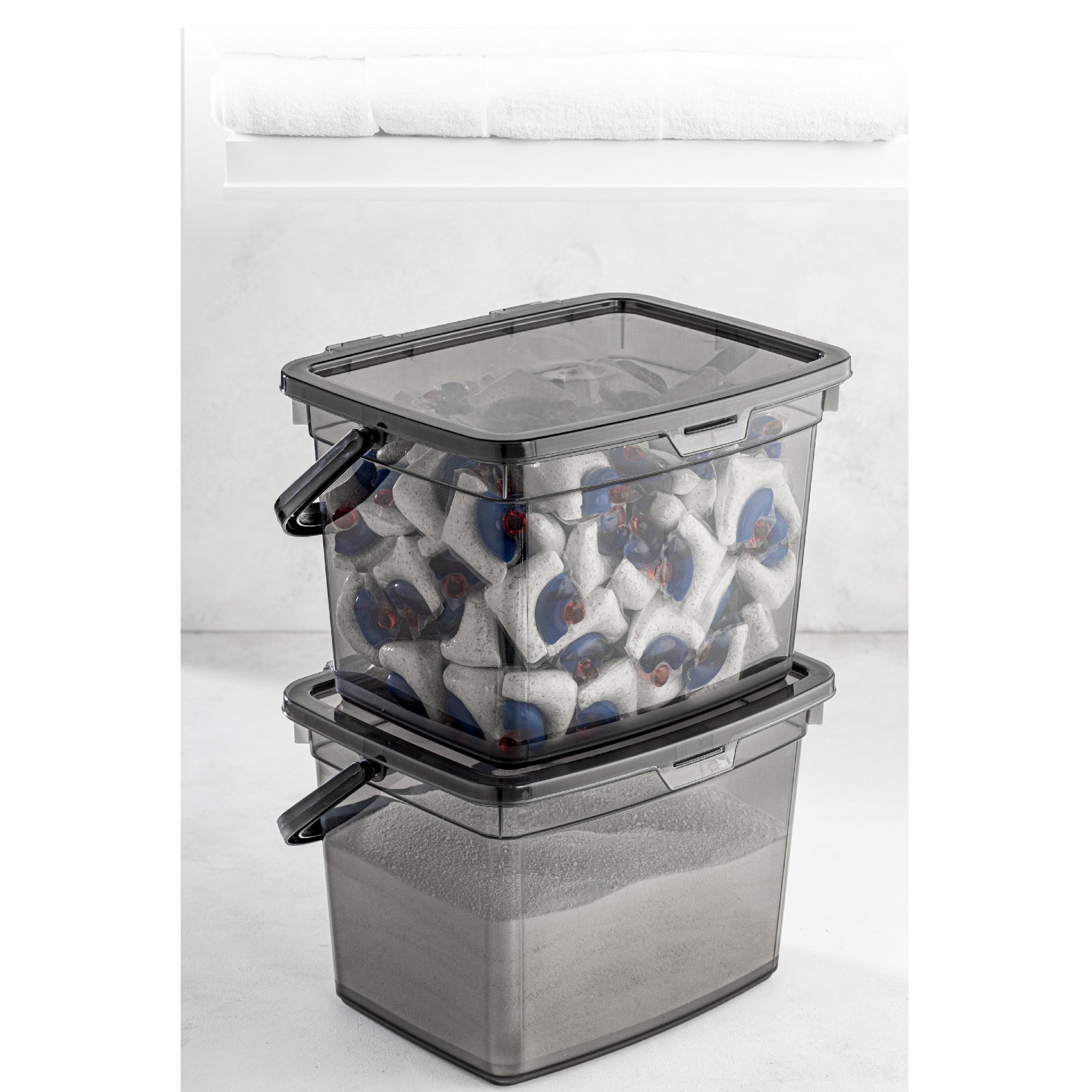 Conjunto de caixas de armazenamento (2 peças)-KARE4LDTRJN2LI-Antracite