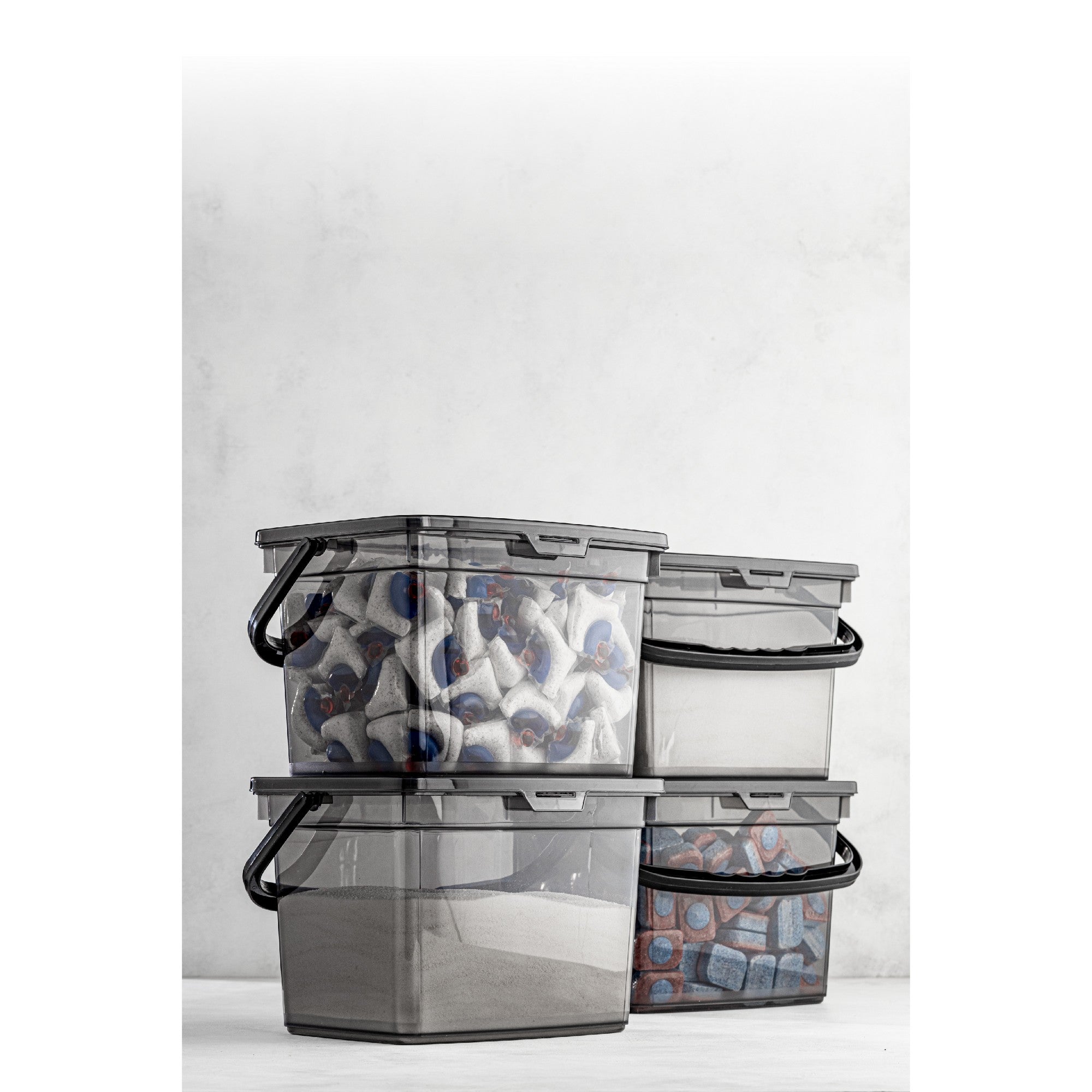 Conjunto de caixas de armazenamento (4 peças)-KARE4LDTRJN4LU-Antracite