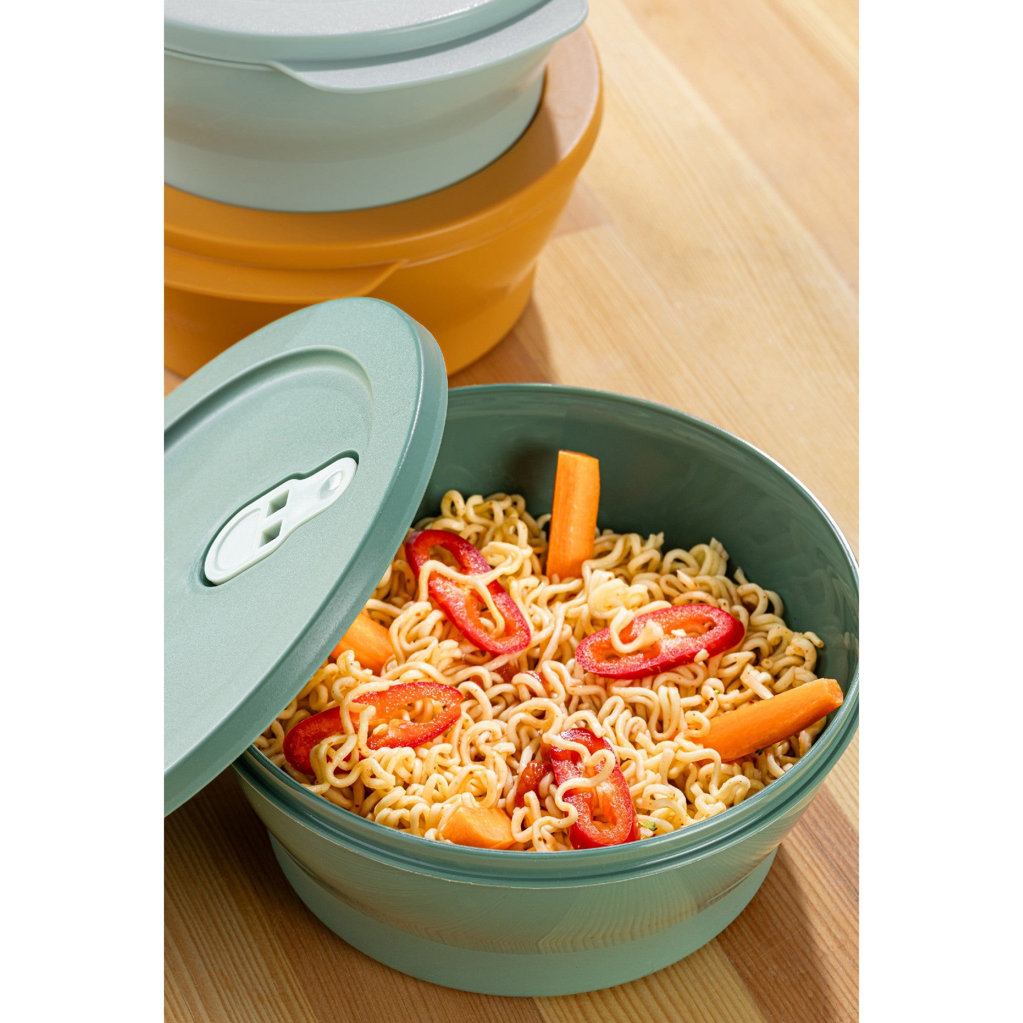 Conjunto de caixas de arrumação (3 peças) – 18,5 x 20 x 8 cm – Multicolorido – Plástico