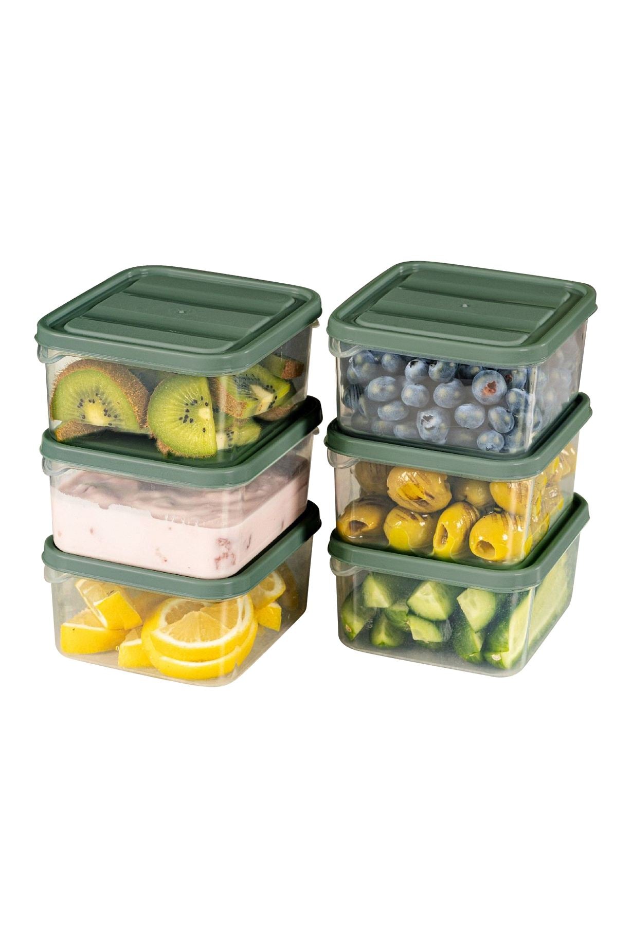 Conjunto de caixas de armazenamento (6 peças)-YYBLLA3506LI-Verde