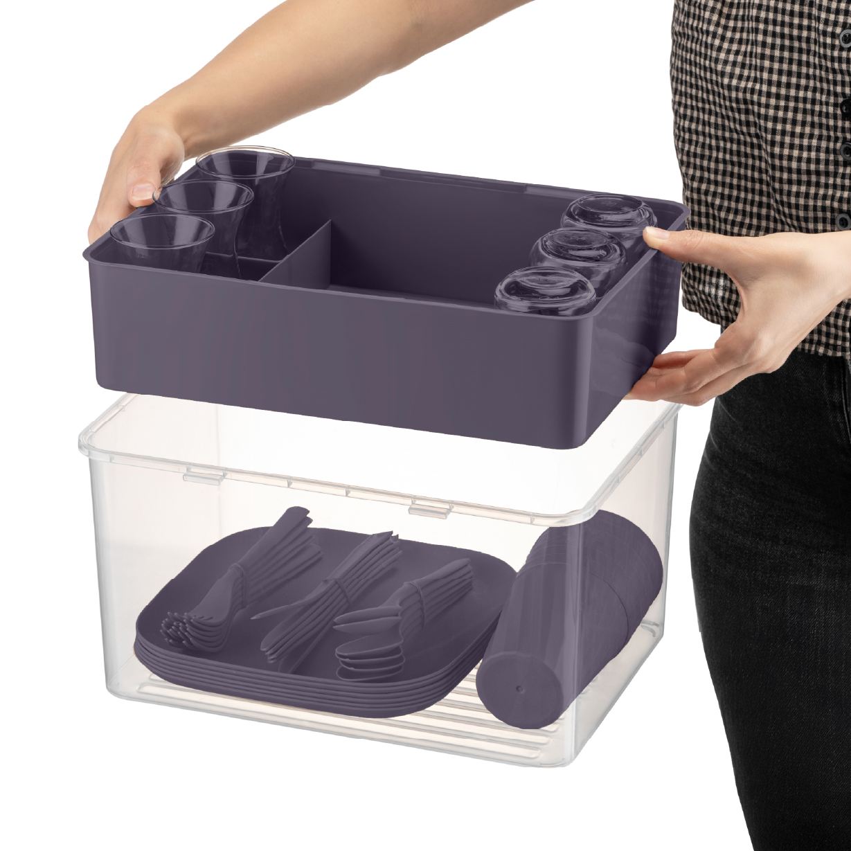 Conjunto de piquenique-Dp-71-Roxo
