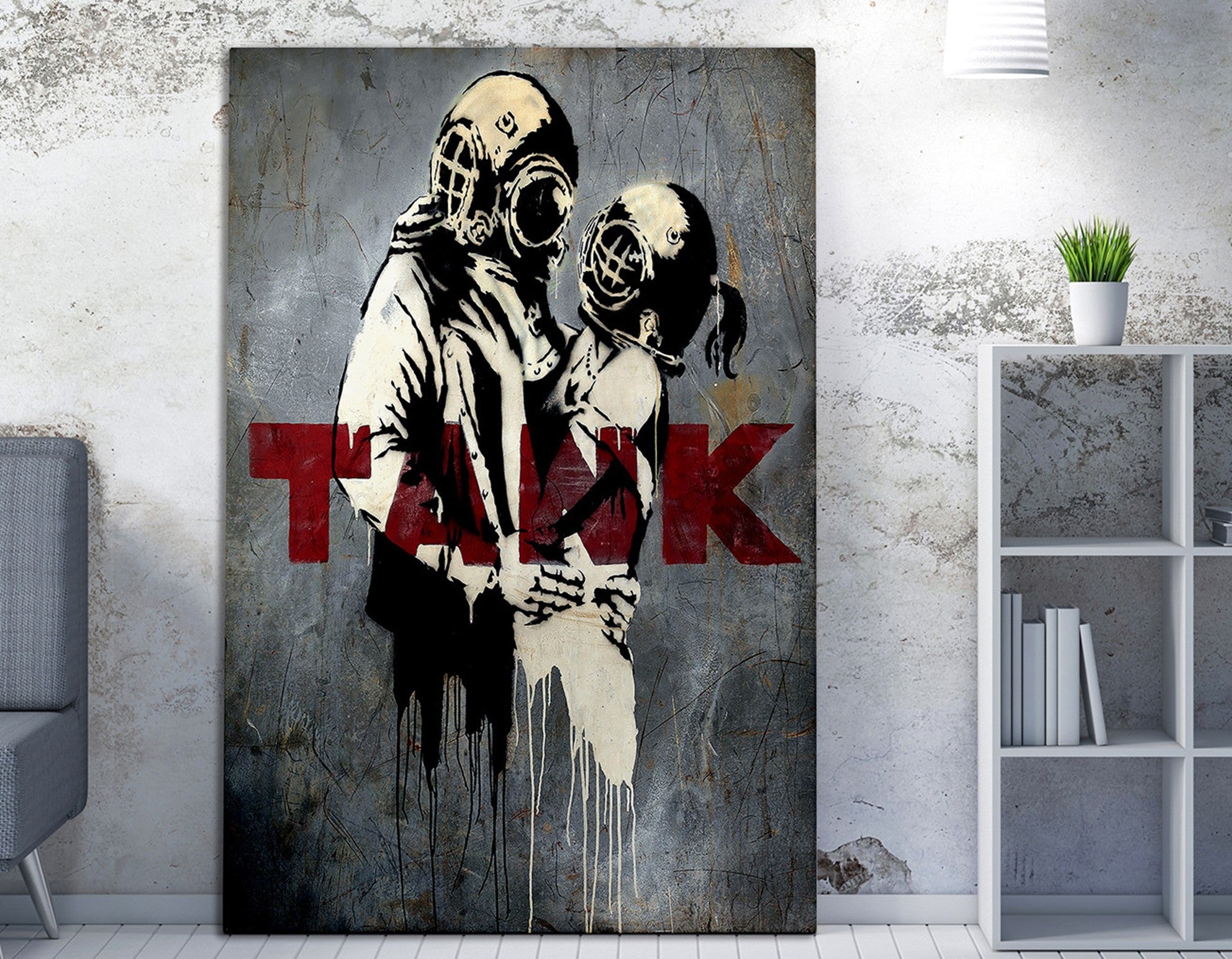 Quadro Decorativo em Tela WY11 Multicolor 50x70cm - Impressão Digital Premium com Moldura de Madeira