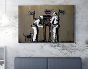 Quadro Decorativo em Tela WY12 Multicolor 50x70cm - Impressão Digital com Moldura de Madeira