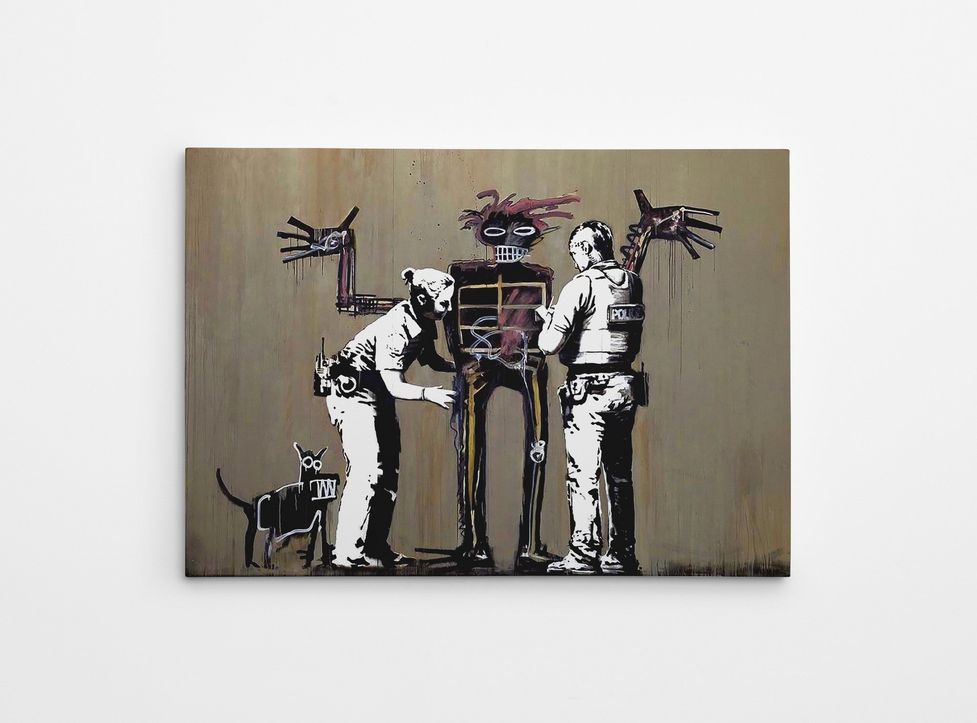 Quadro Decorativo em Tela WY12 Multicolor 50x70cm - Impressão Digital com Moldura de Madeira