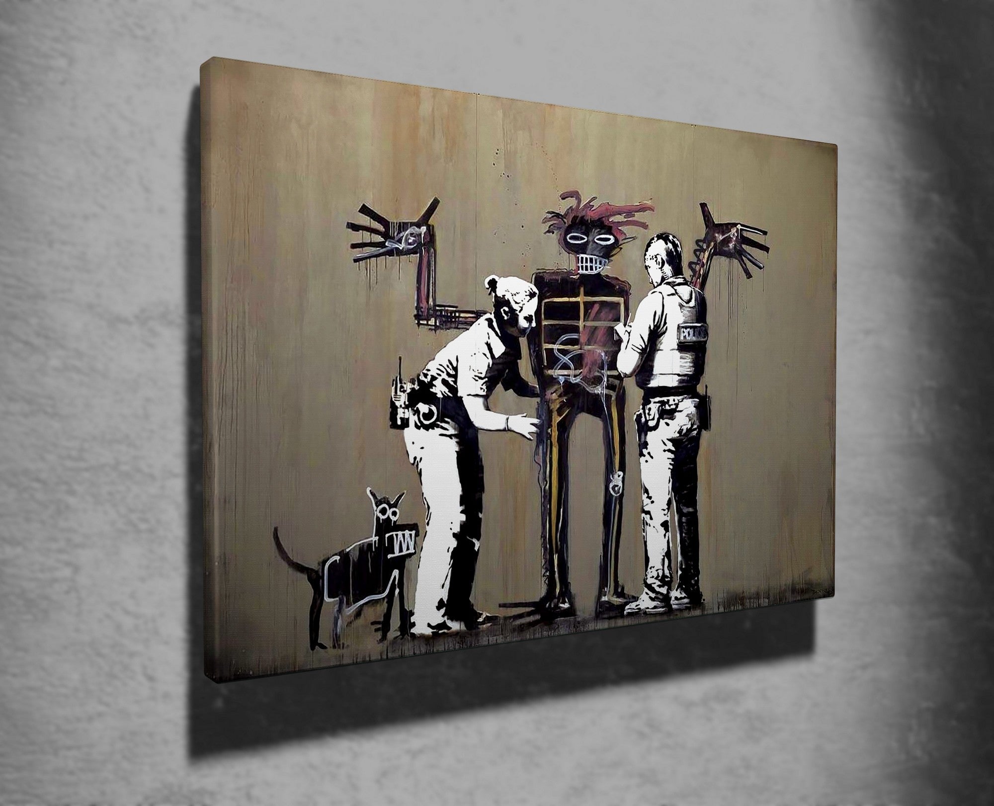 Quadro Decorativo em Tela WY12 Multicolor 50x70cm - Impressão Digital com Moldura de Madeira