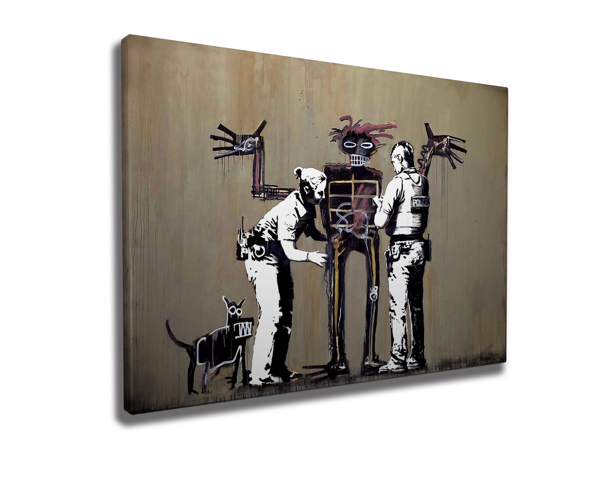 Quadro Decorativo em Tela WY12 Multicolor 50x70cm - Impressão Digital com Moldura de Madeira