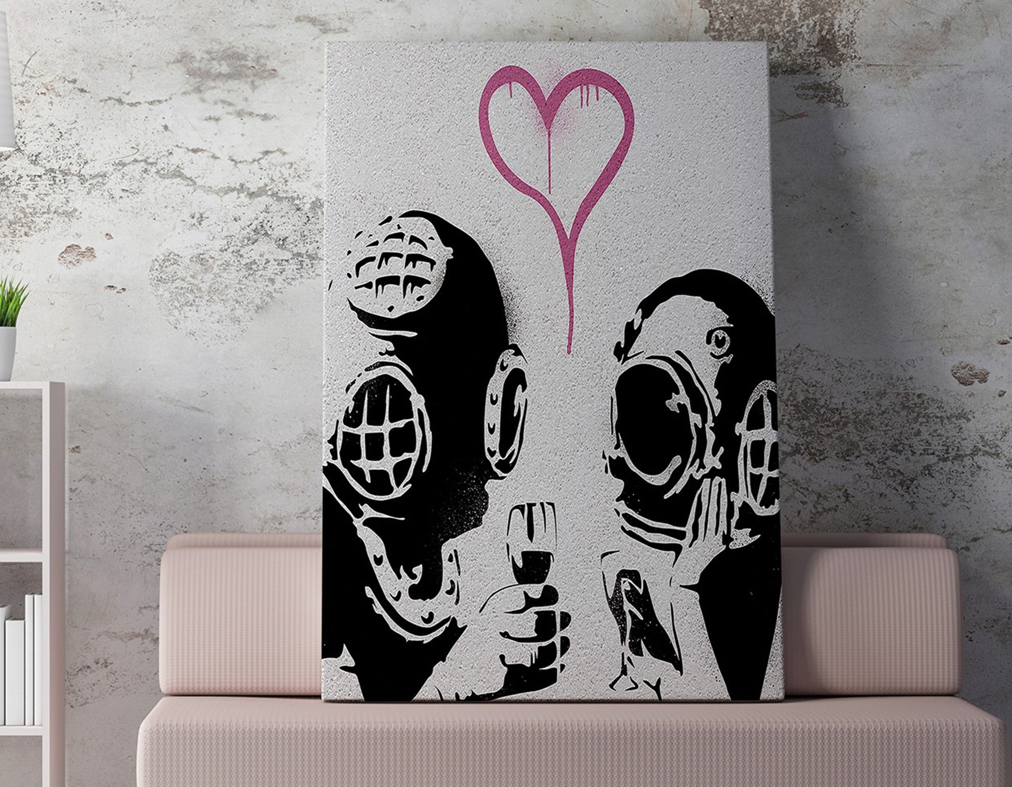 Quadro Decorativo em Tela WY13 Multicolor 50x70cm - Impressão Digital Premium com Moldura em Madeira