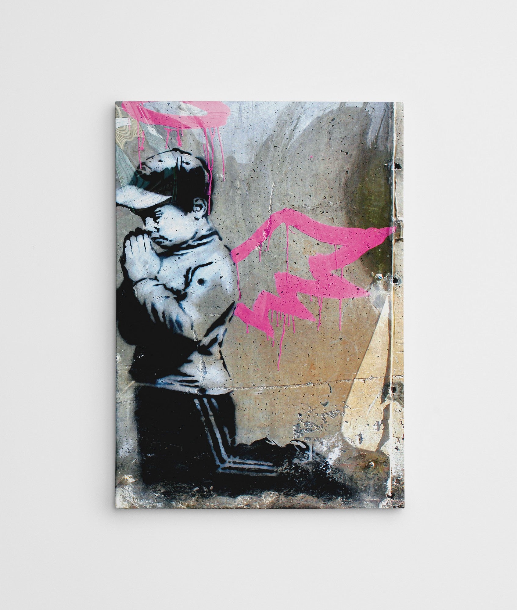 Quadro Decorativo em Tela WY20 Multicolor 50x70cm - Impressão Digital com Moldura de Madeira