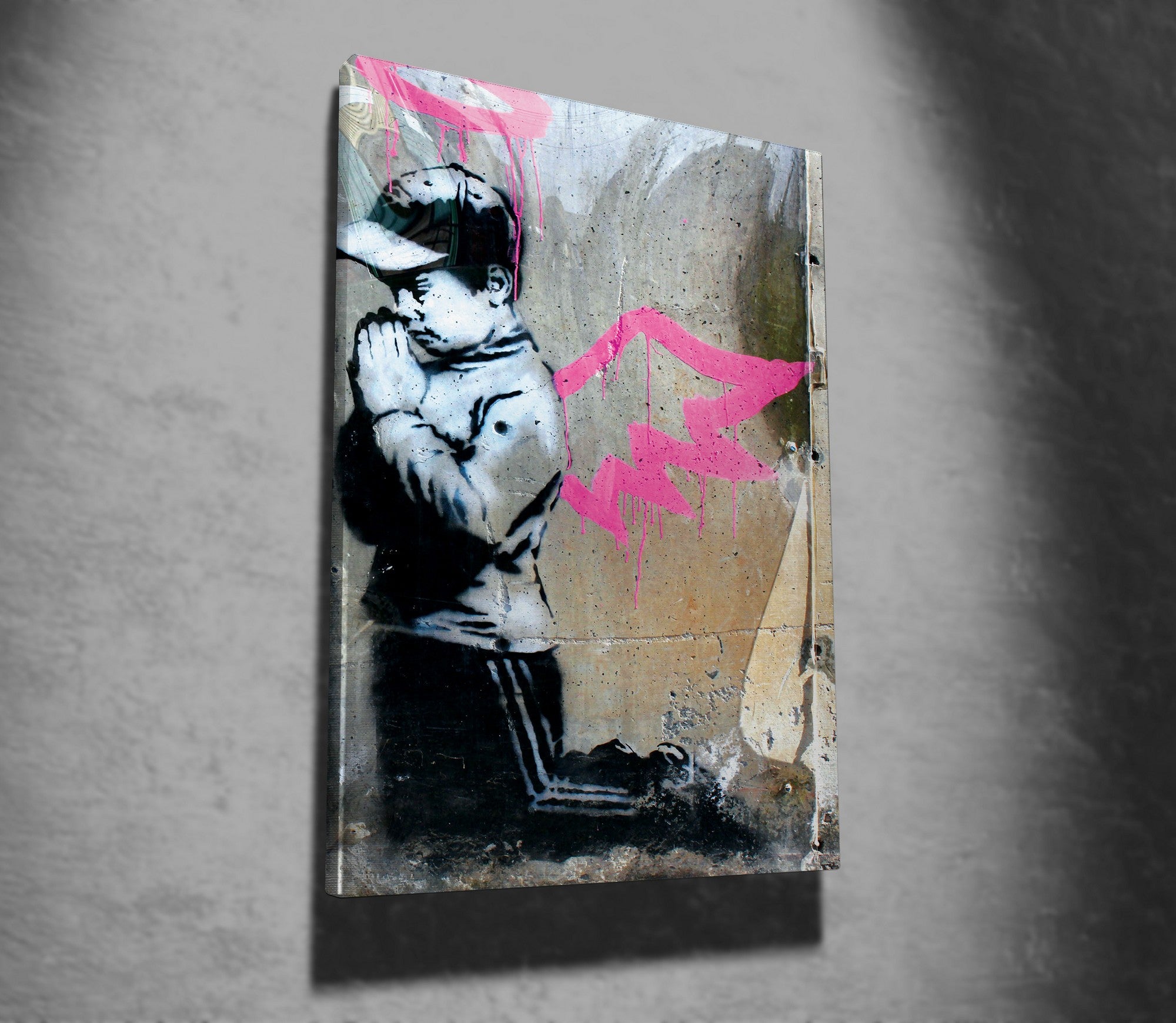 Quadro Decorativo em Tela WY20 Multicolor 50x70cm - Impressão Digital com Moldura de Madeira