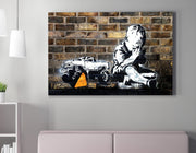 Quadro Decorativo em Tela WY25 Multicolor 50x70cm - Impressão Digital Premium com Moldura em Madeira