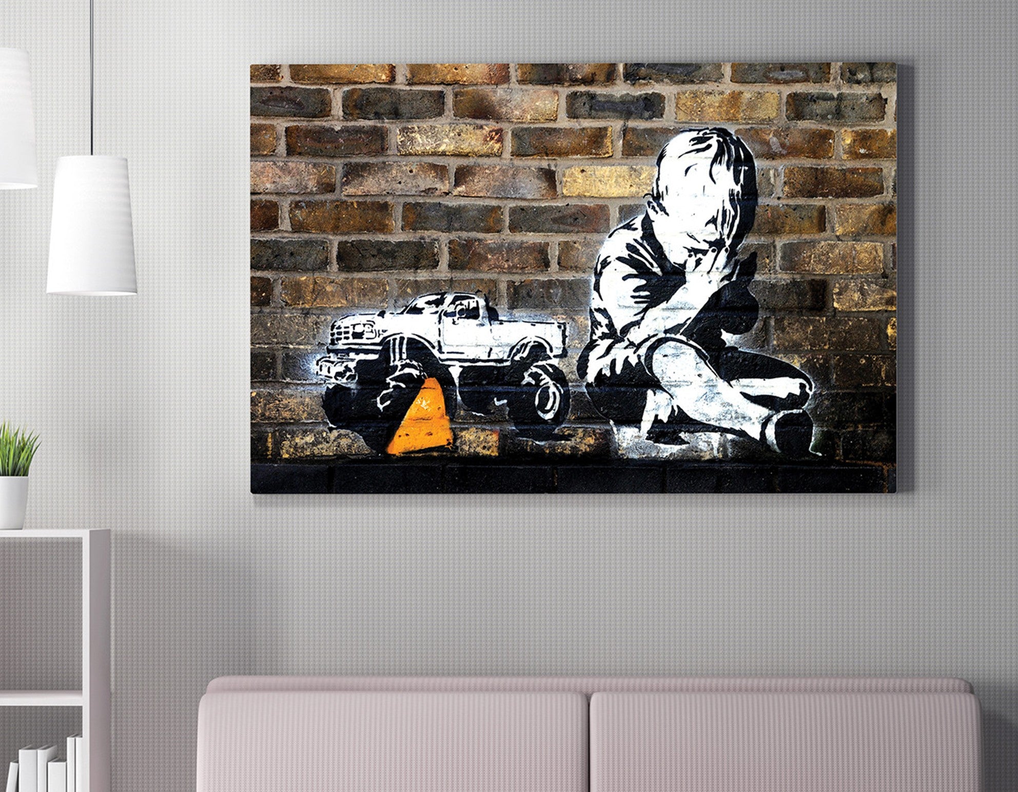 Quadro Decorativo em Tela WY25 Multicolor 50x70cm - Impressão Digital Premium com Moldura em Madeira