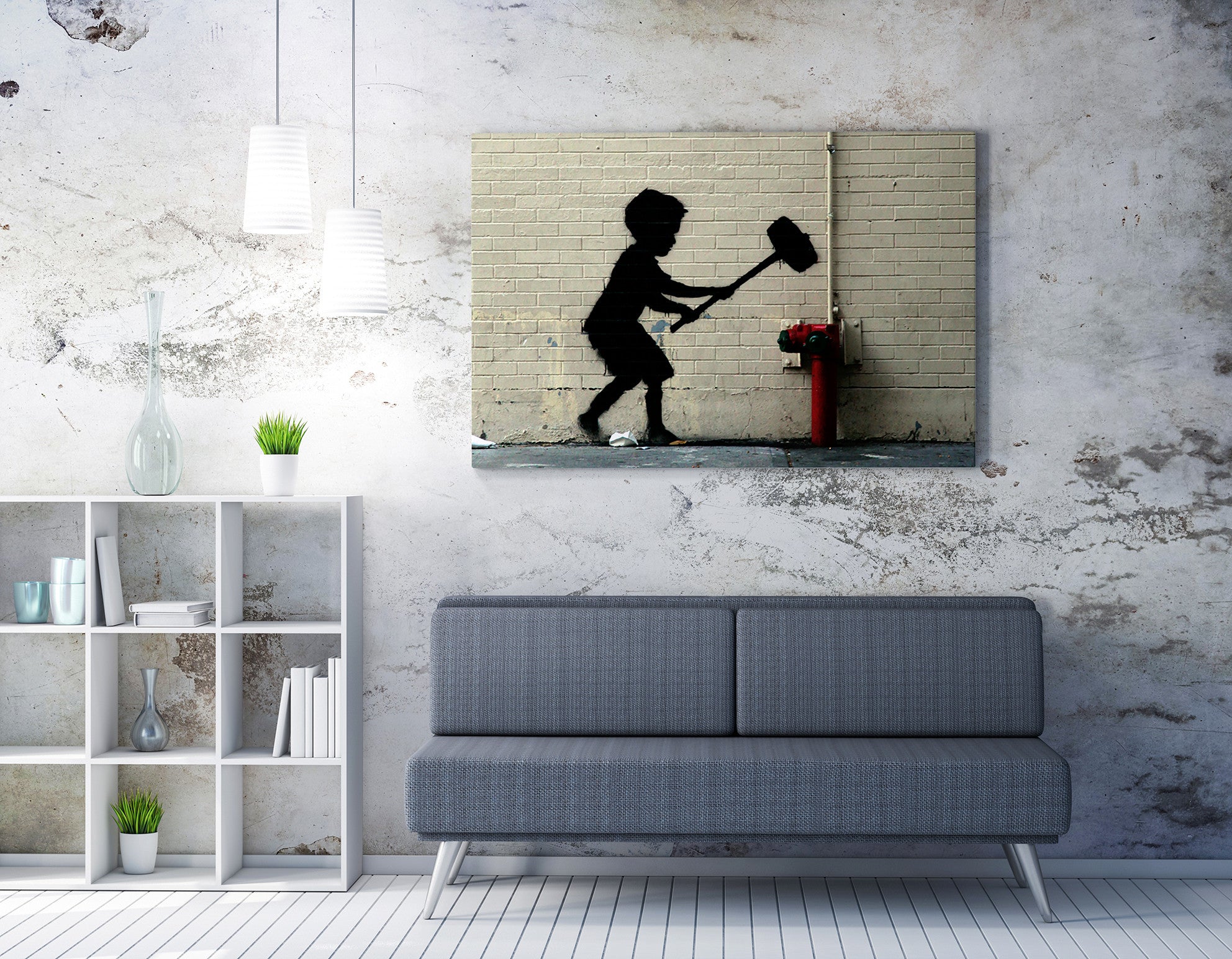 Quadro Decorativo em Tela WY34 Multicolor 50x70cm - Impressão Digital Premium com Moldura de Madeira