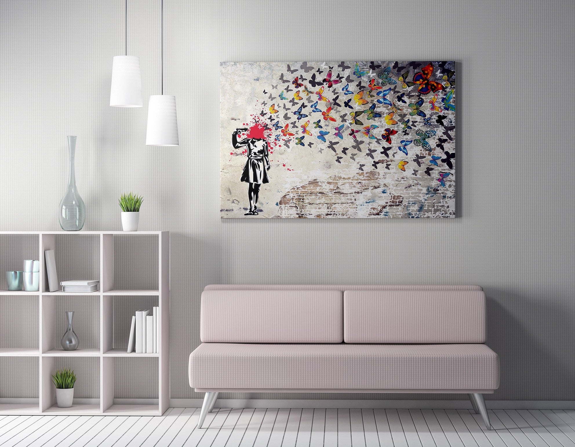 Tela decorativa emoldurada – 50 x 70 cm – Multicolor – 50% algodão/50% poliéster