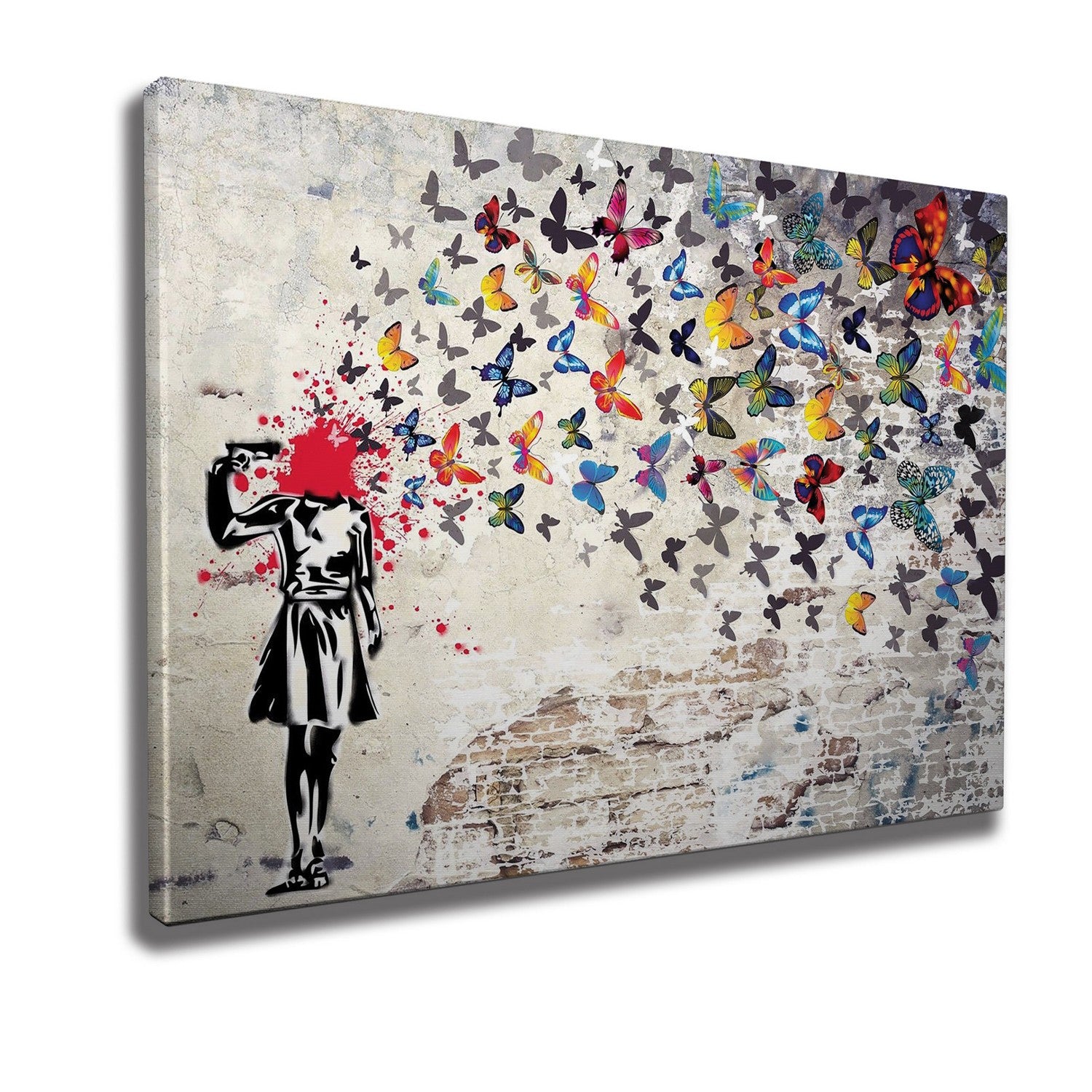 Tela decorativa emoldurada – 50 x 70 cm – Multicolor – 50% algodão/50% poliéster