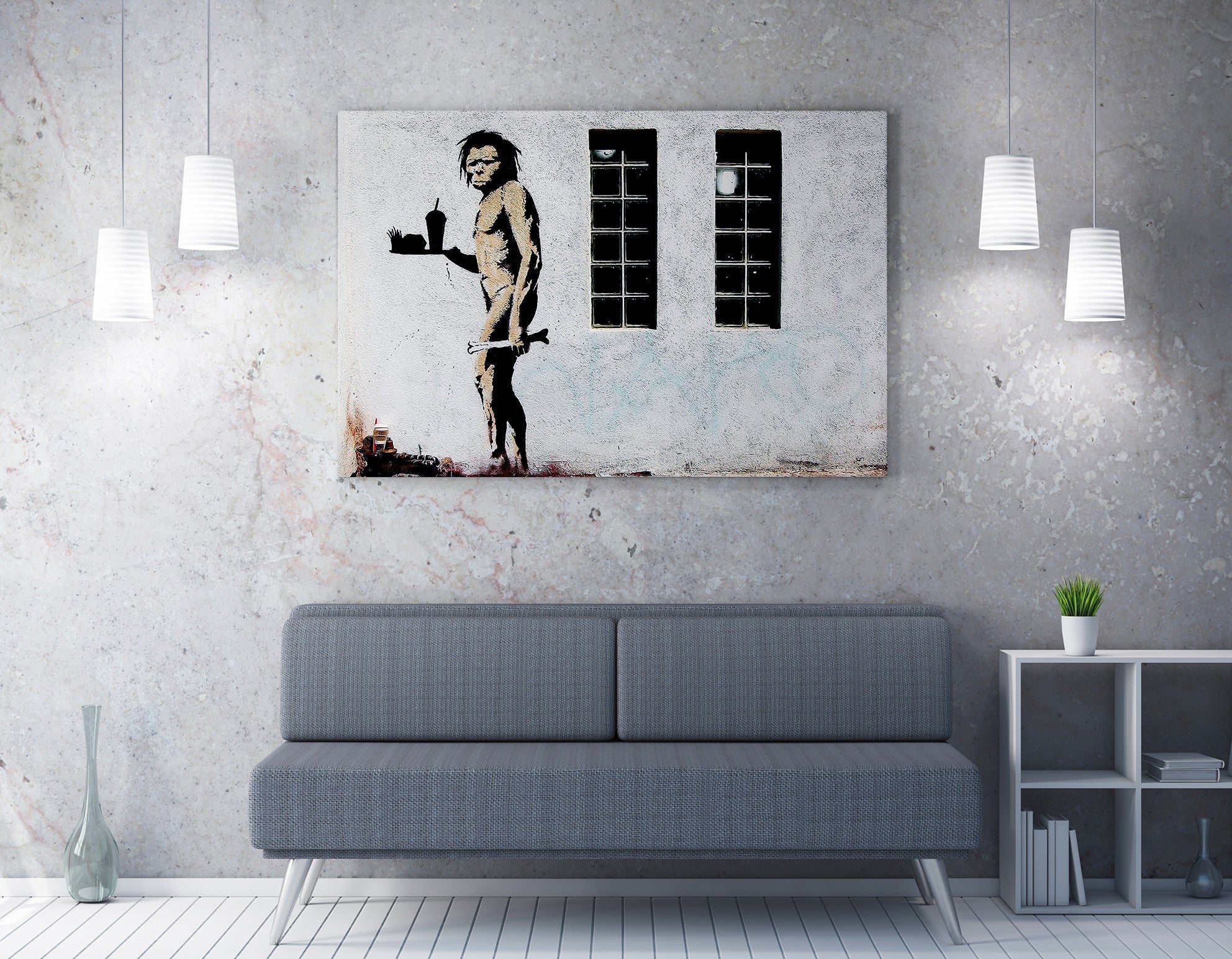 Quadro Decorativo em Tela WY52 Multicolor 50x70cm - Impressão Digital Premium com Moldura de Madeira