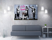 Quadro Decorativo em Tela WY53 Multicolor 50x70cm - Impressão Digital Premium com Moldura de Madeira