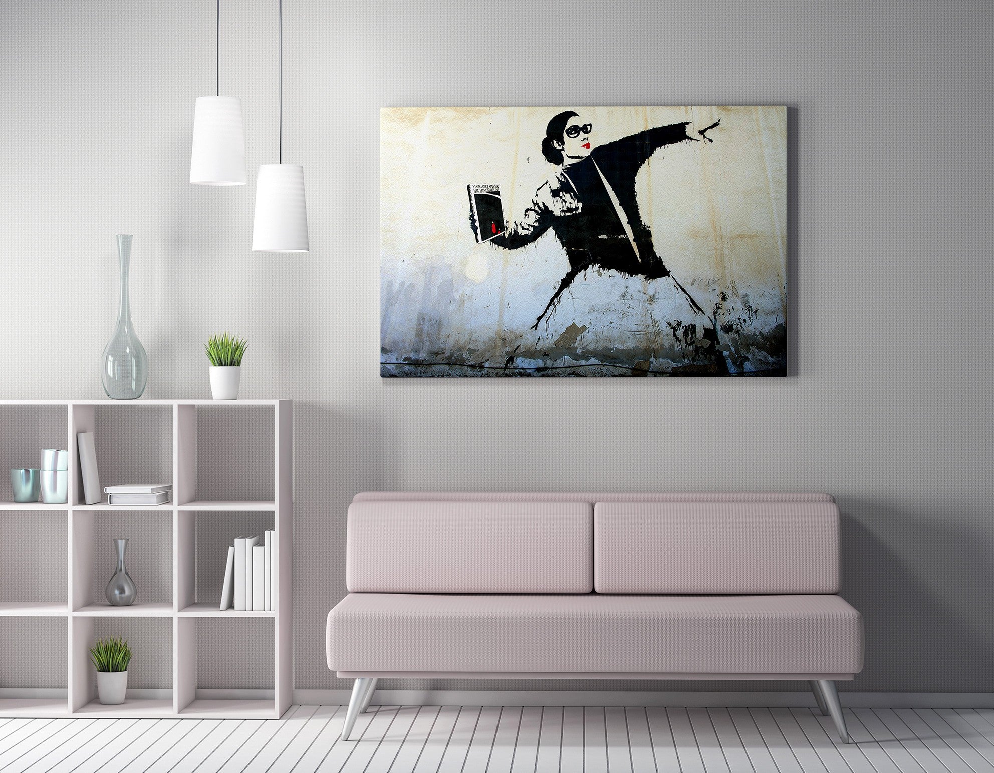 Quadro Decorativo em Tela WY54 Multicolor 50x70cm - Impressão Digital Premium com Moldura de Madeira