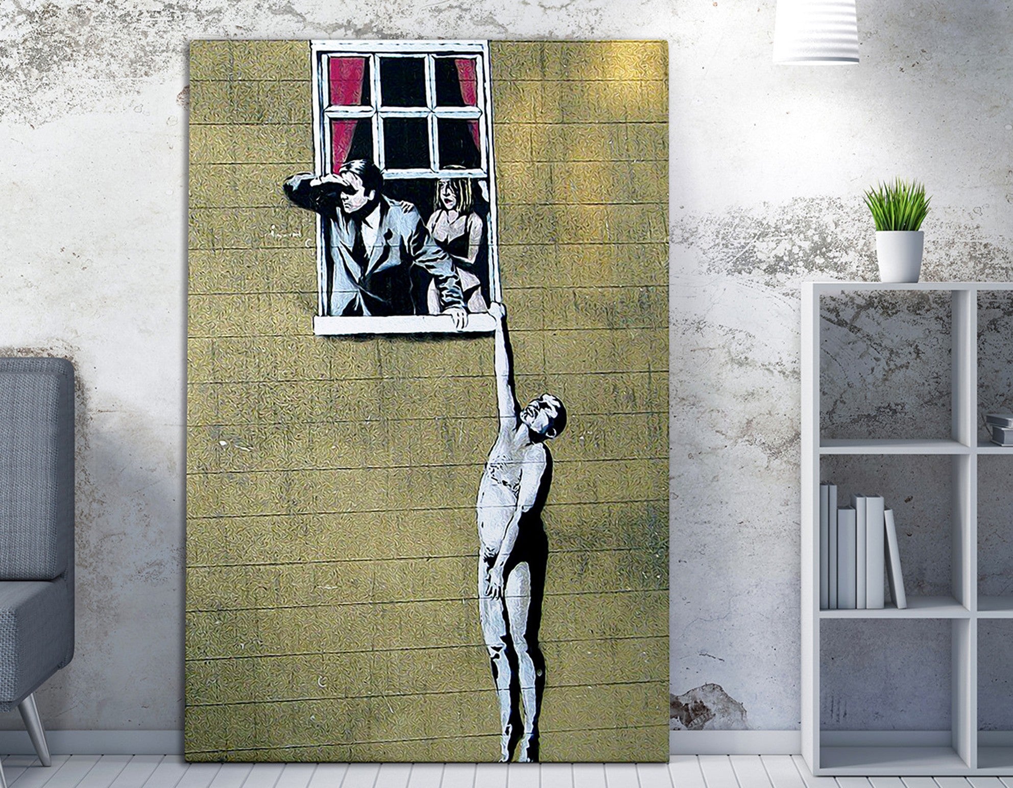 Quadro Decorativo em Tela WY56 Multicolor 50x70cm - Impressão Digital Premium com Moldura em Madeira