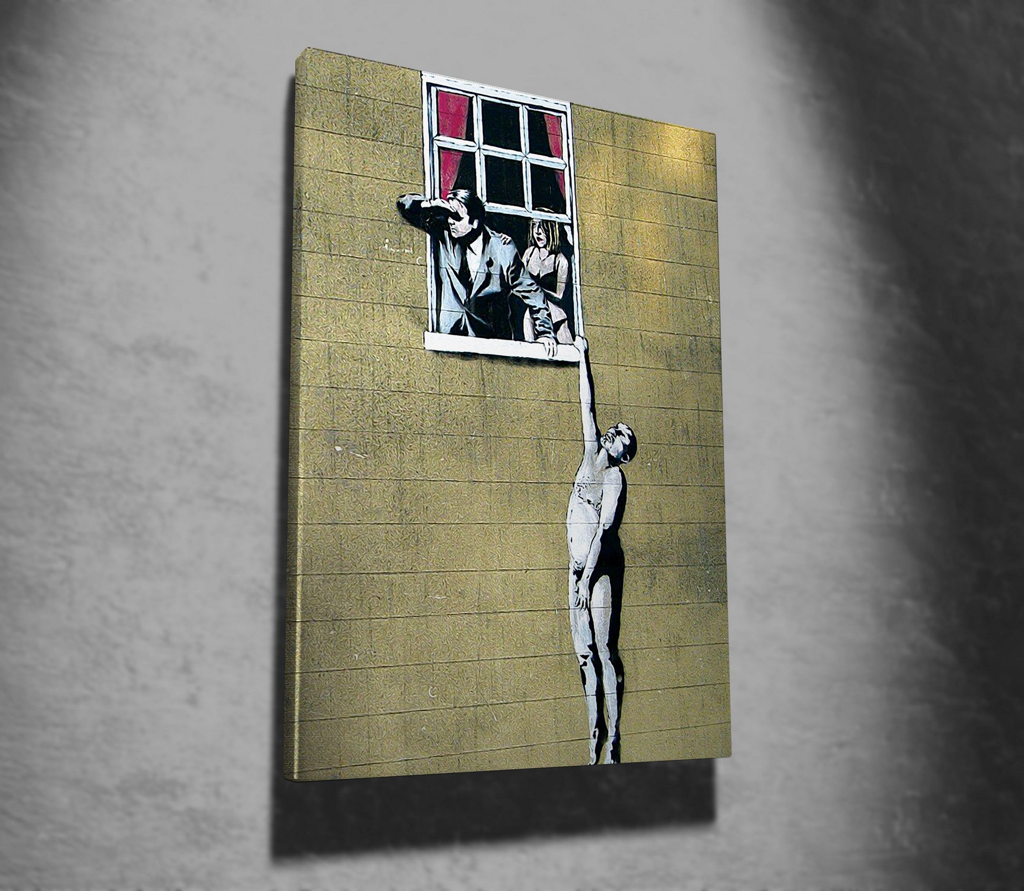 Quadro Decorativo em Tela WY56 Multicolor 50x70cm - Impressão Digital Premium com Moldura em Madeira