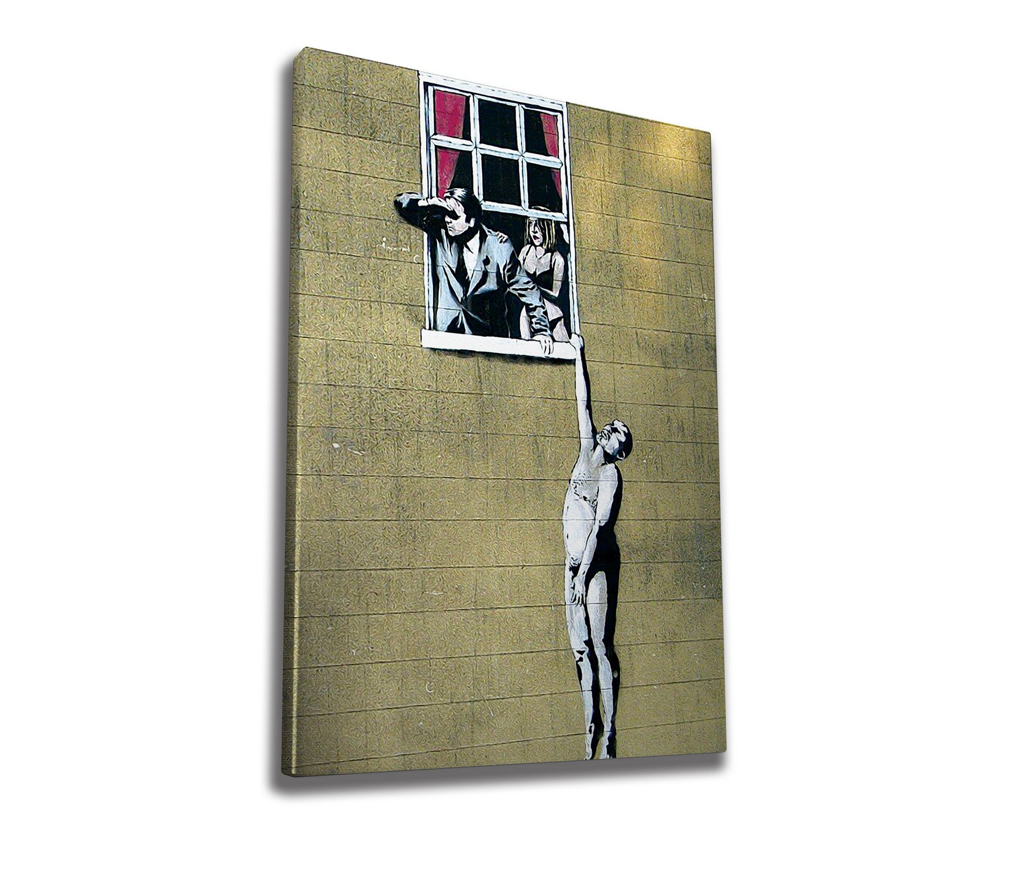 Quadro Decorativo em Tela WY56 Multicolor 50x70cm - Impressão Digital Premium com Moldura em Madeira