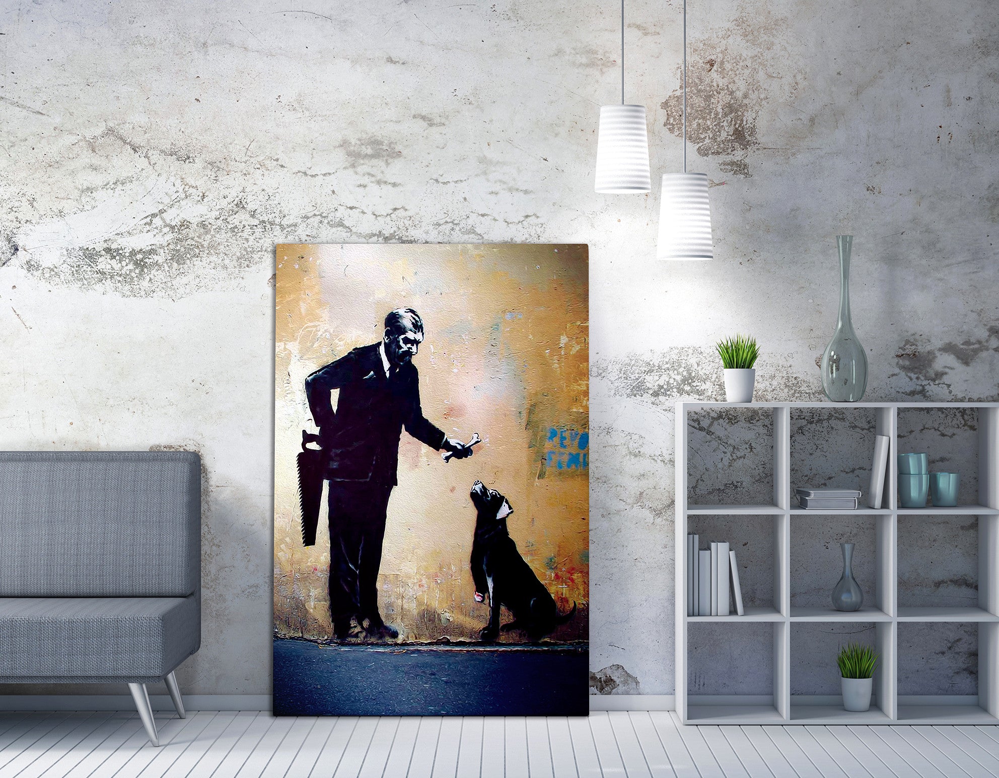 Quadro Decorativo em Tela WY59 Multicolor 50x70cm - Impressão Digital Premium com Moldura em Madeira