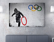 Quadro Decorativo em Tela WY118 Multicolor 50x70cm - Impressão Digital com Moldura de Madeira