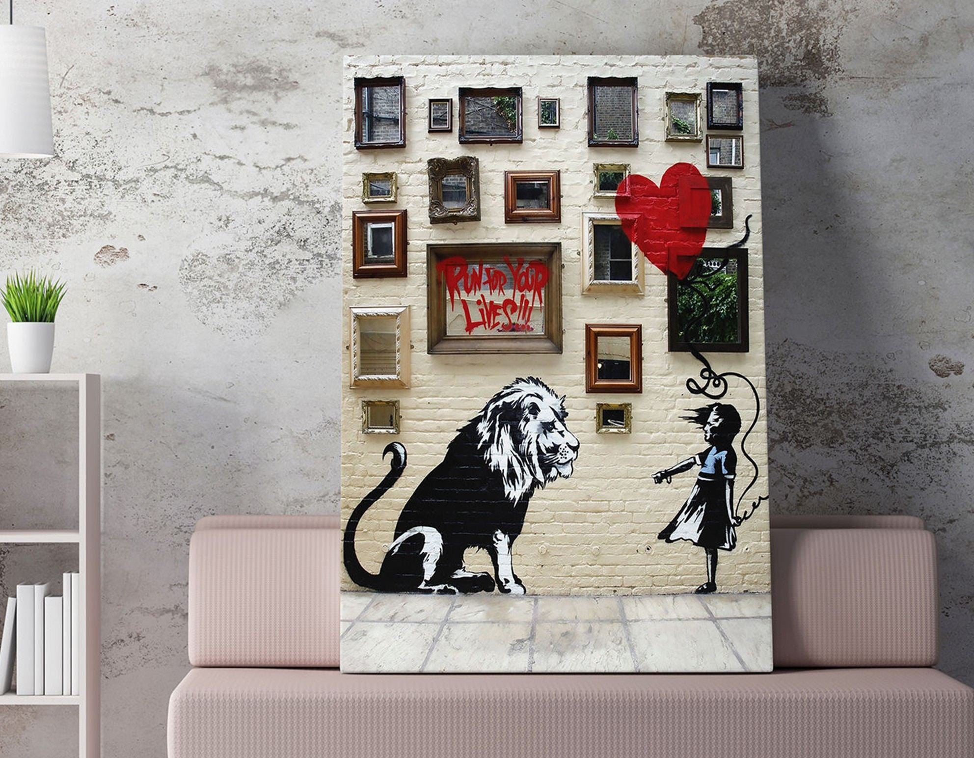 Quadro Decorativo em Tela WY119 Multicolor 50x70cm - Impressão Digital Premium com Moldura de Madeira