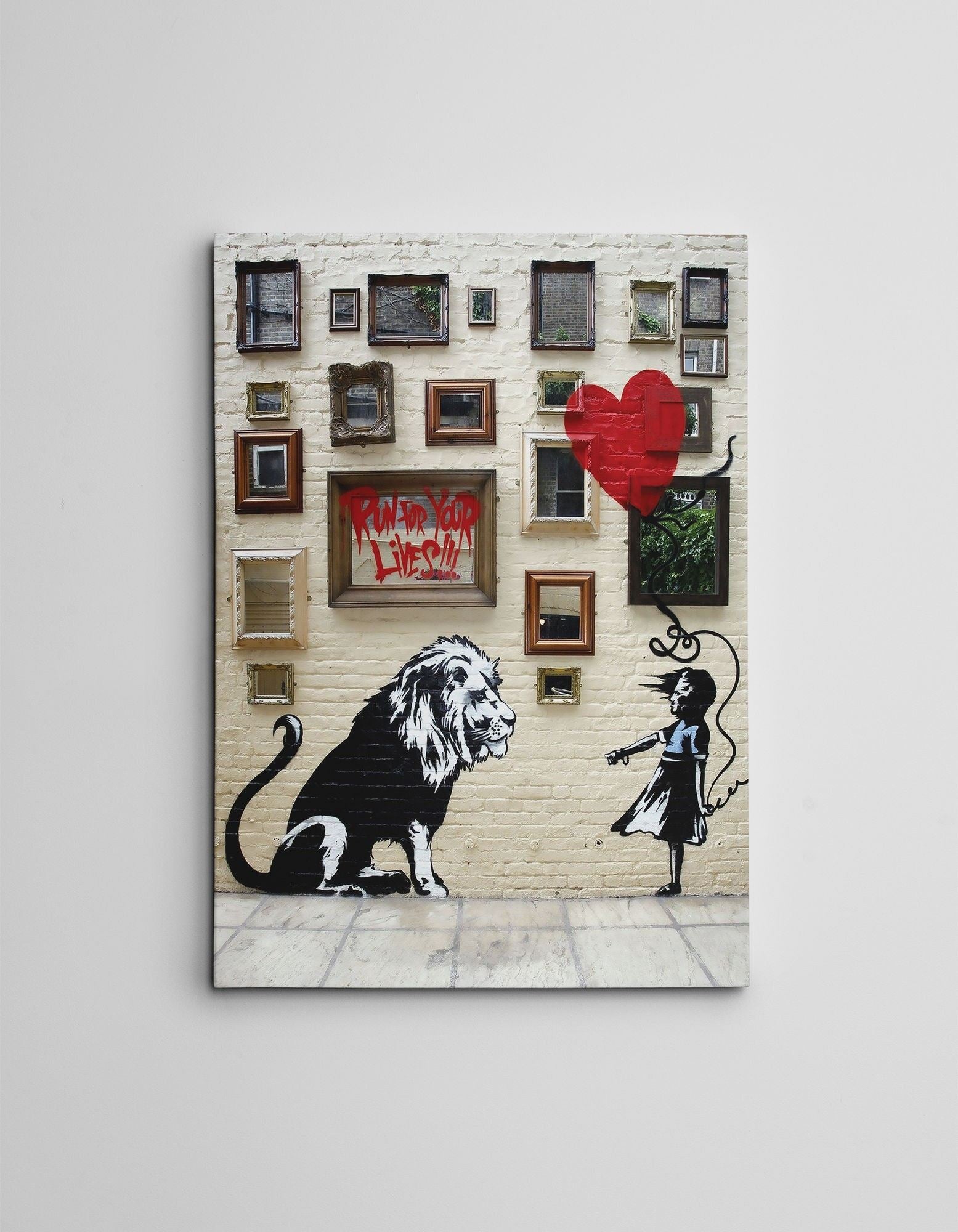 Quadro Decorativo em Tela WY119 Multicolor 50x70cm - Impressão Digital Premium com Moldura de Madeira