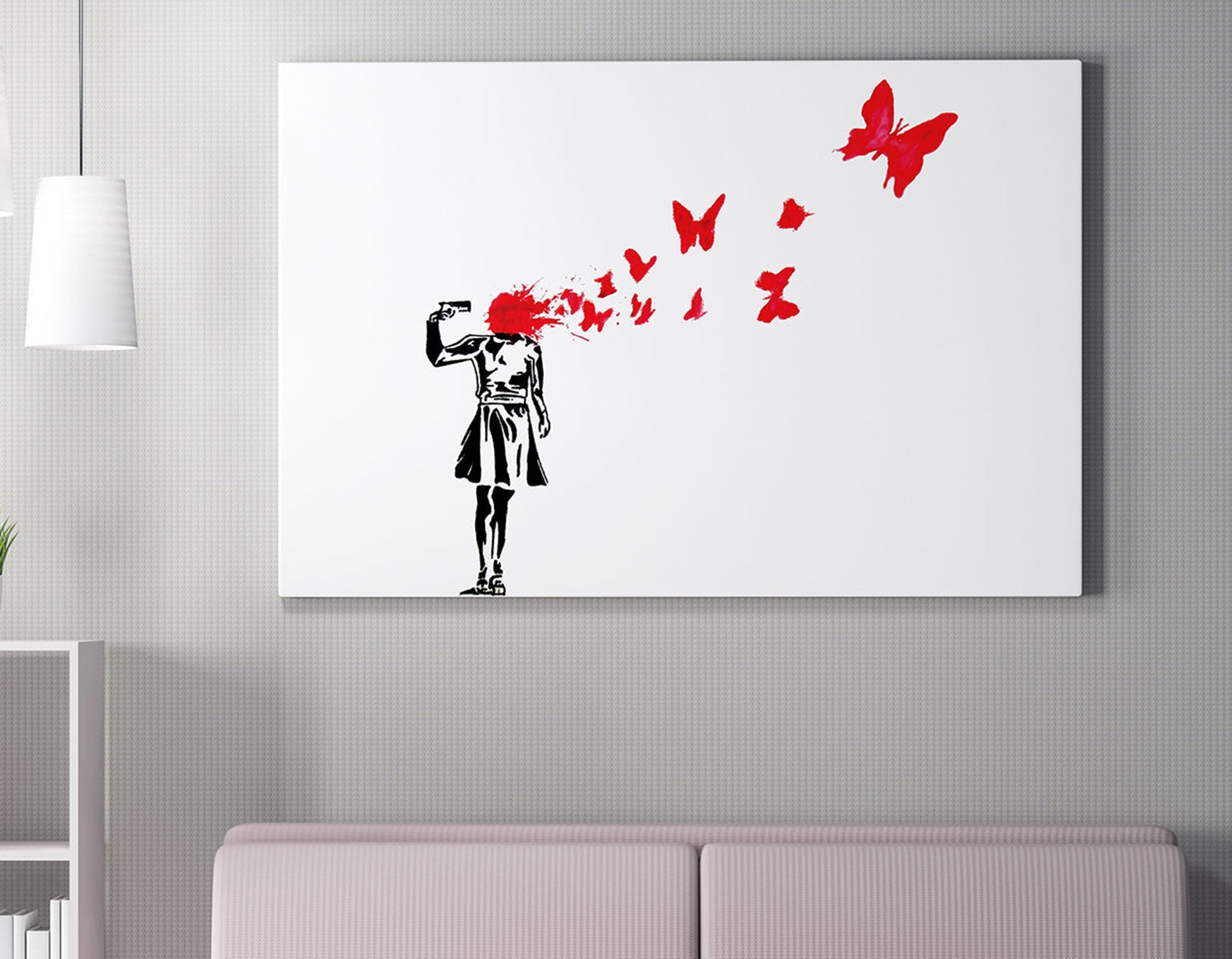 Quadro Decorativo em Tela WY120 Multicolor 50x70cm - Impressão Digital com Moldura de Madeira