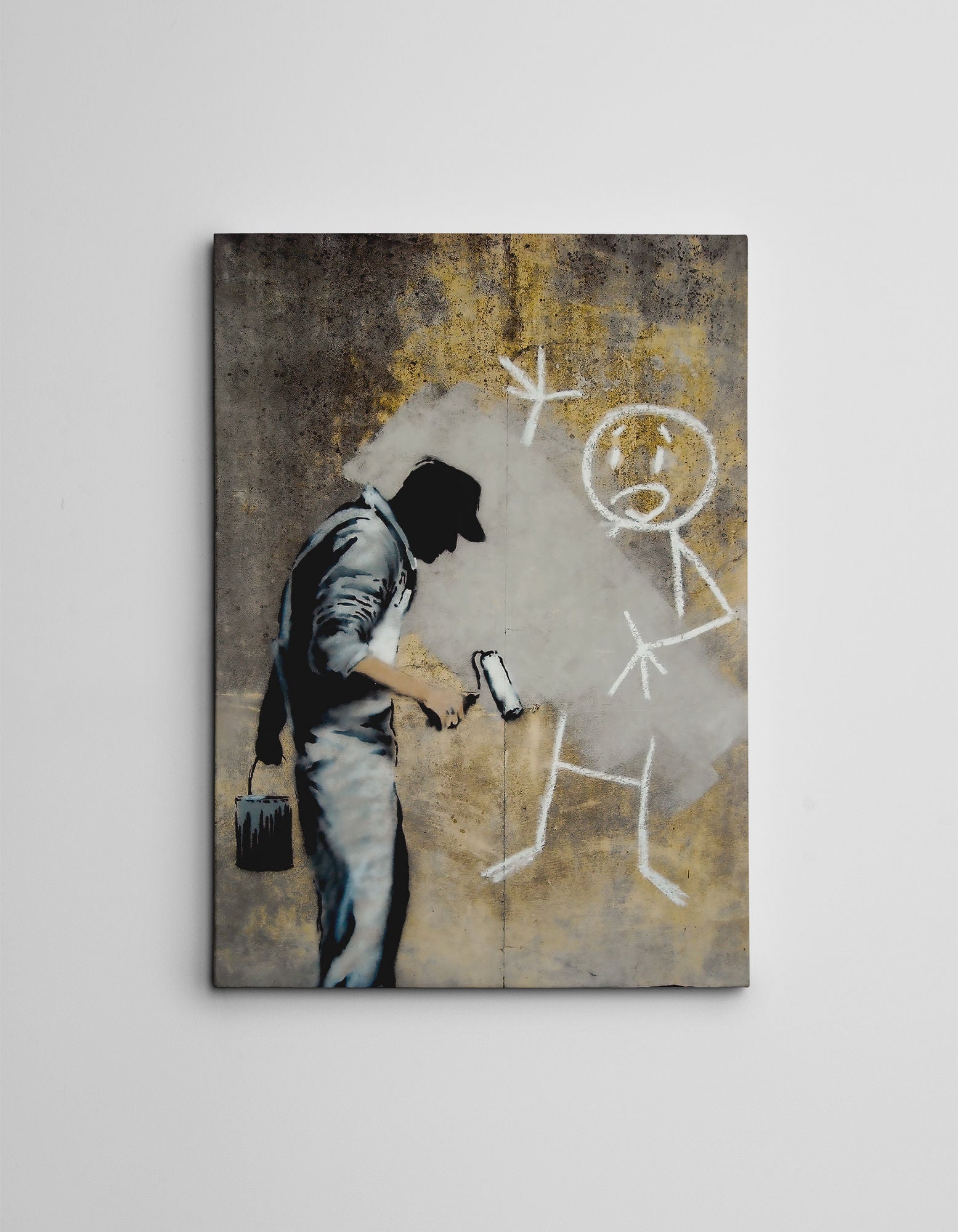 Quadro Decorativo em Tela WY121 Multicolor 50x70cm - Impressão Digital com Moldura de Madeira