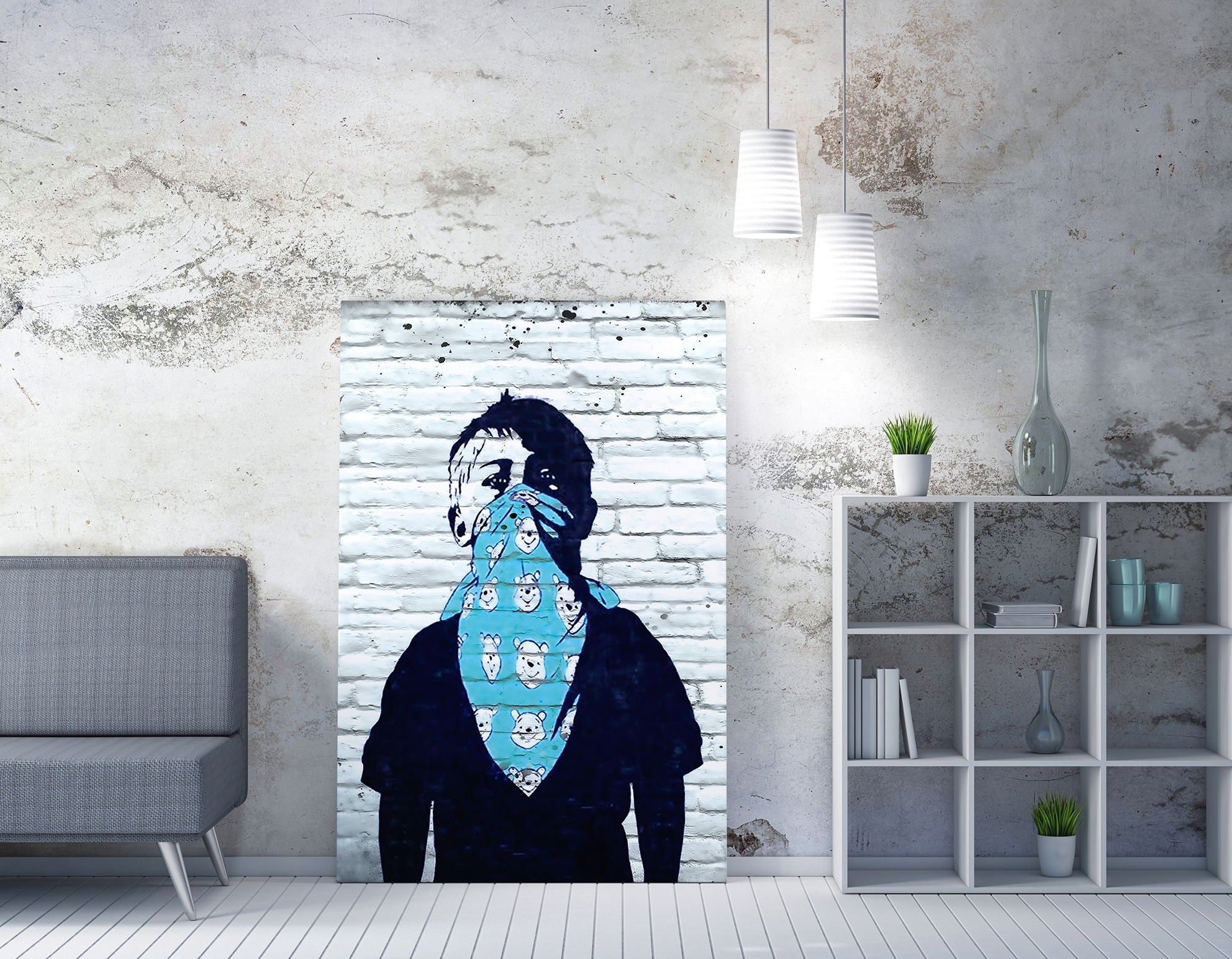 Quadro Decorativo em Tela WY124 Multicolor 50x70cm - Impressão Digital Premium com Moldura em Madeira