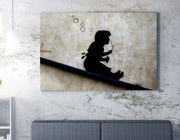 Quadro Decorativo em Tela WY125 Multicolor 50x70cm - Impressão Digital Premium com Moldura em Madeira