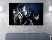 Quadro Decorativo em Tela WY128 Multicolor 50x70cm - Impressão Digital Premium com Moldura de Madeira