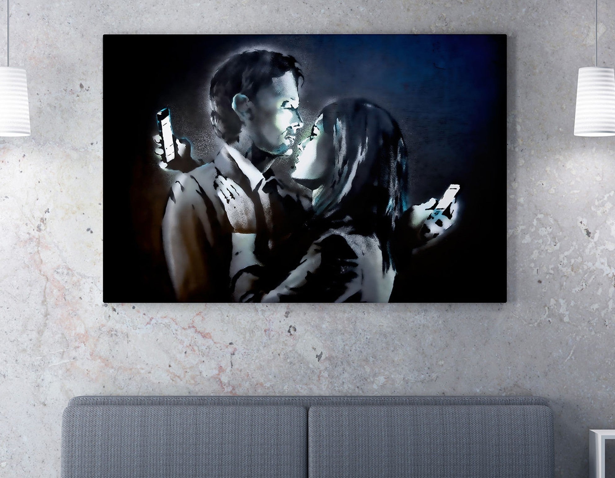 Quadro Decorativo em Tela WY128 Multicolor 50x70cm - Impressão Digital Premium com Moldura de Madeira