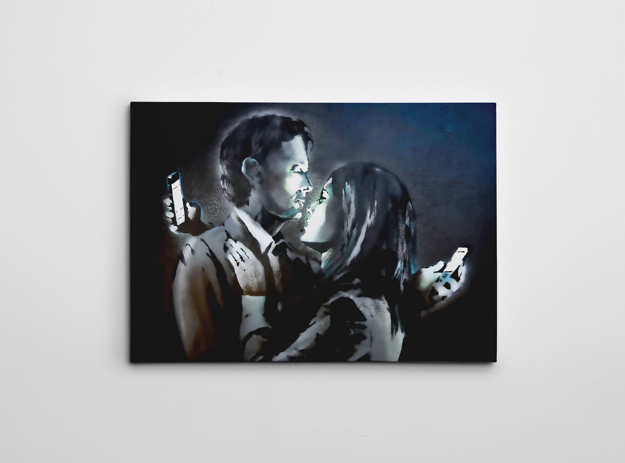 Quadro Decorativo em Tela WY128 Multicolor 50x70cm - Impressão Digital Premium com Moldura de Madeira