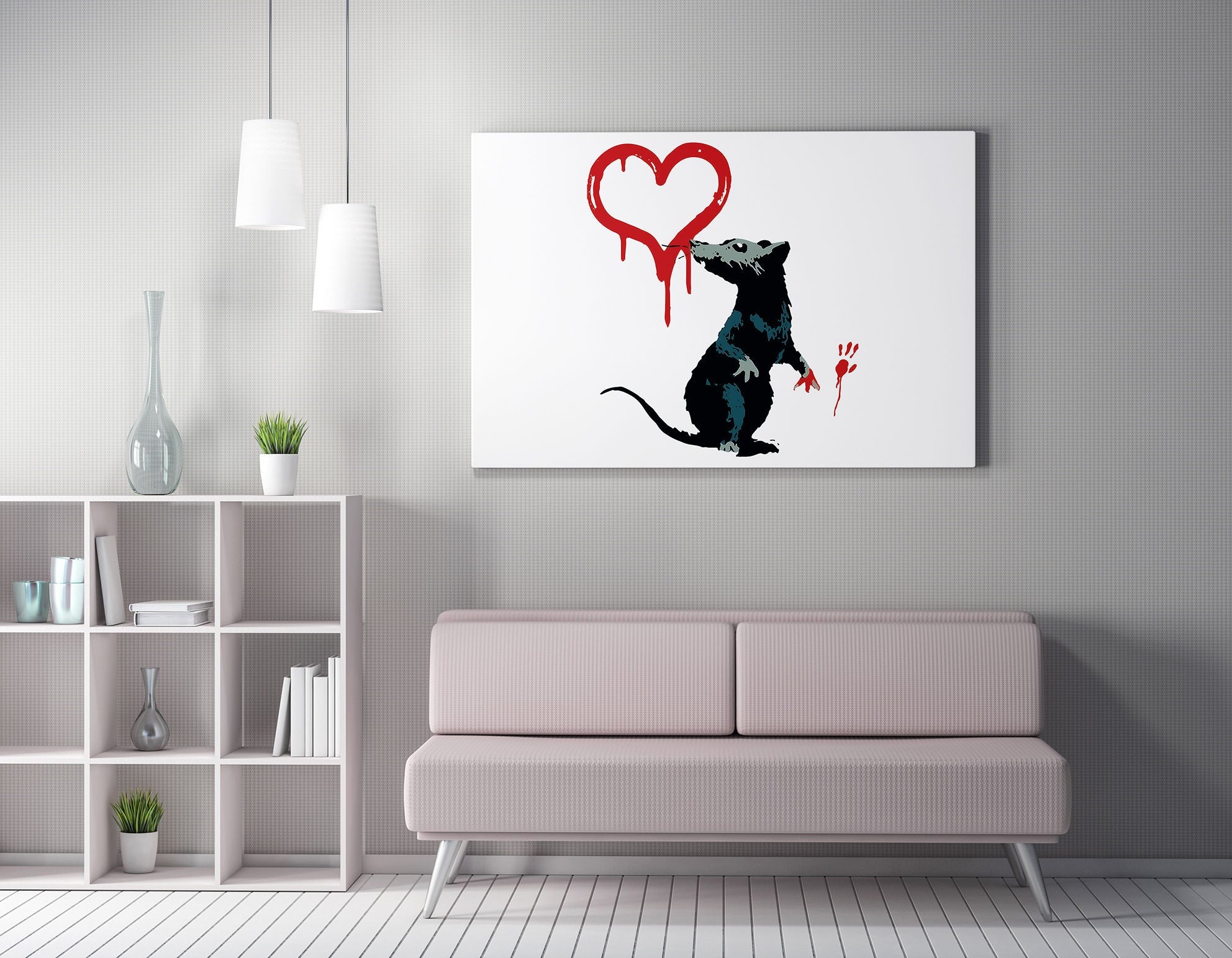 Quadro Decorativo em Tela WY129 Multicolor 50x70cm - Impressão Digital Premium com Moldura em Madeira